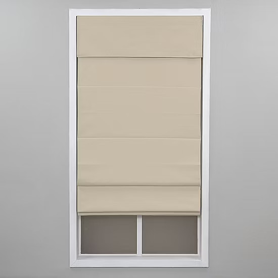 Insulating Energy Saving Cordless Blackout Roman Shade 39×72″ Khaki