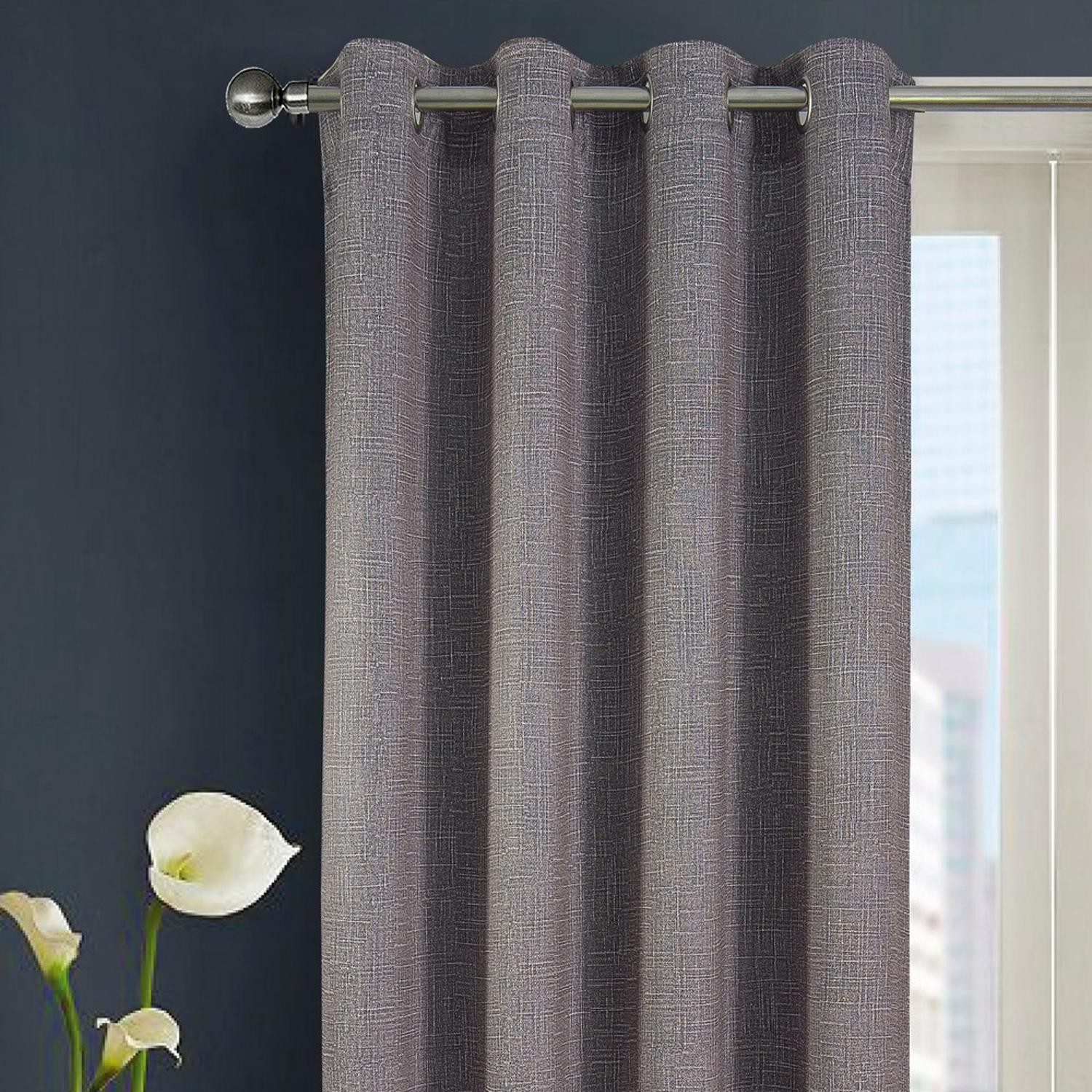 RT Designers Sofia Printed Blackout Grommet Panel – 52×84″, Charcoal