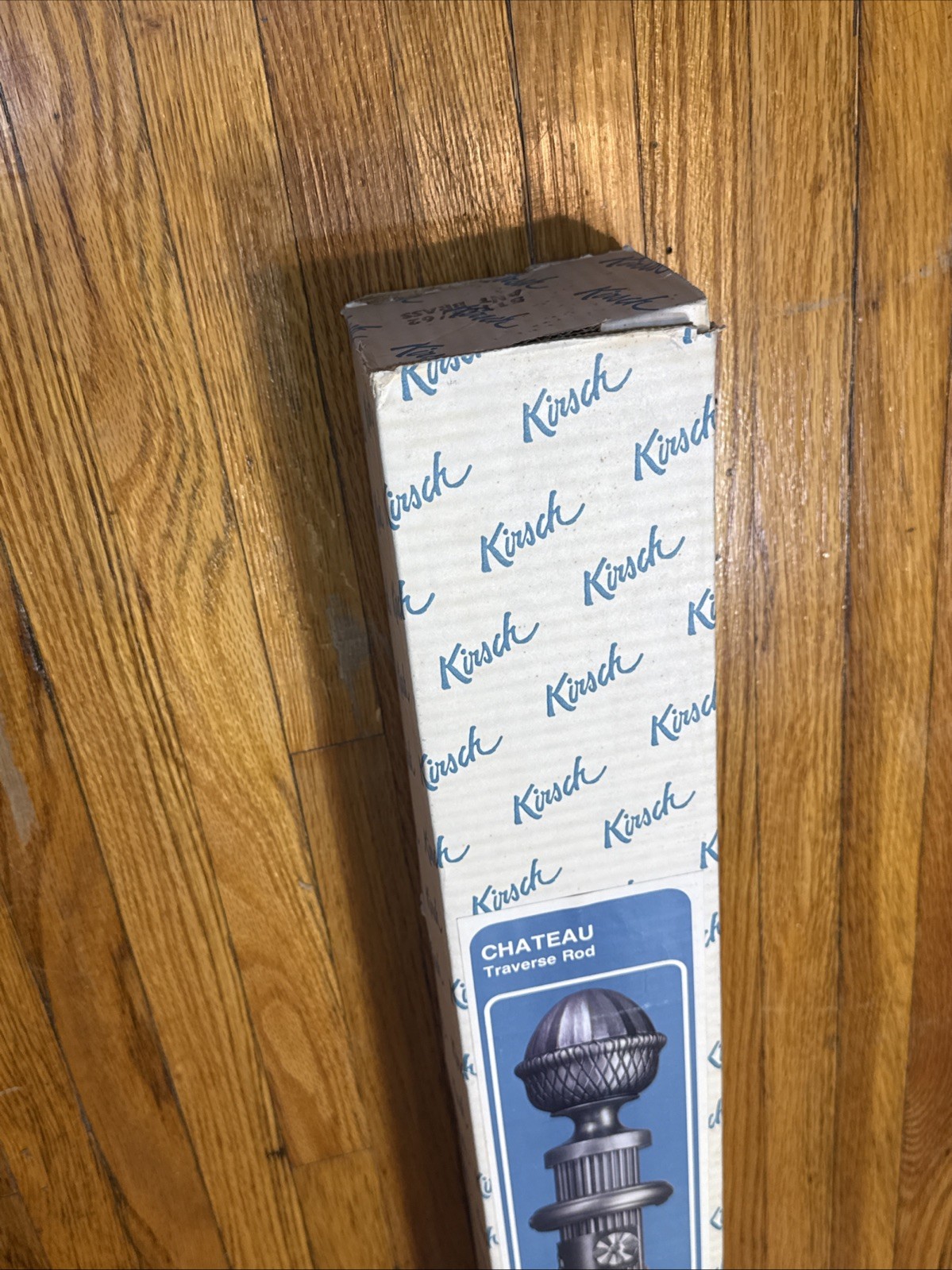 NOS Kirsch Chateau Antique Brass Traverse Rod 30-50″ Fluted Decorative 51143-62