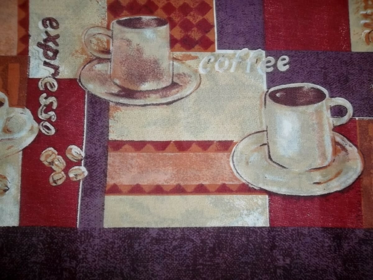 3-piece Coffee Mug Cup Kitchen Window Curtain Set White Drapes Cafe Tier & Swag