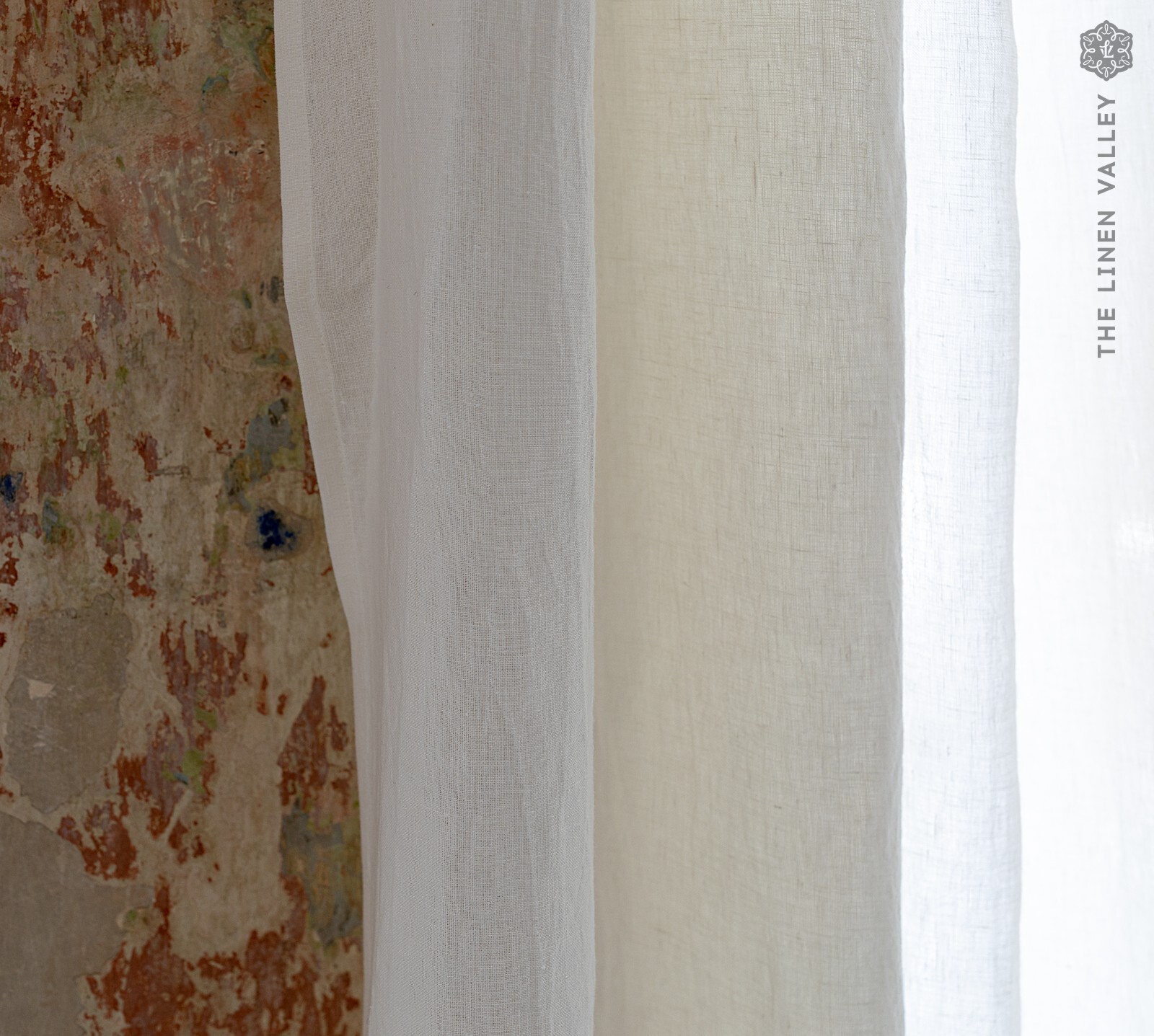 Off White Linen Curtain with Multifunctional Tape – Ivory White Linen