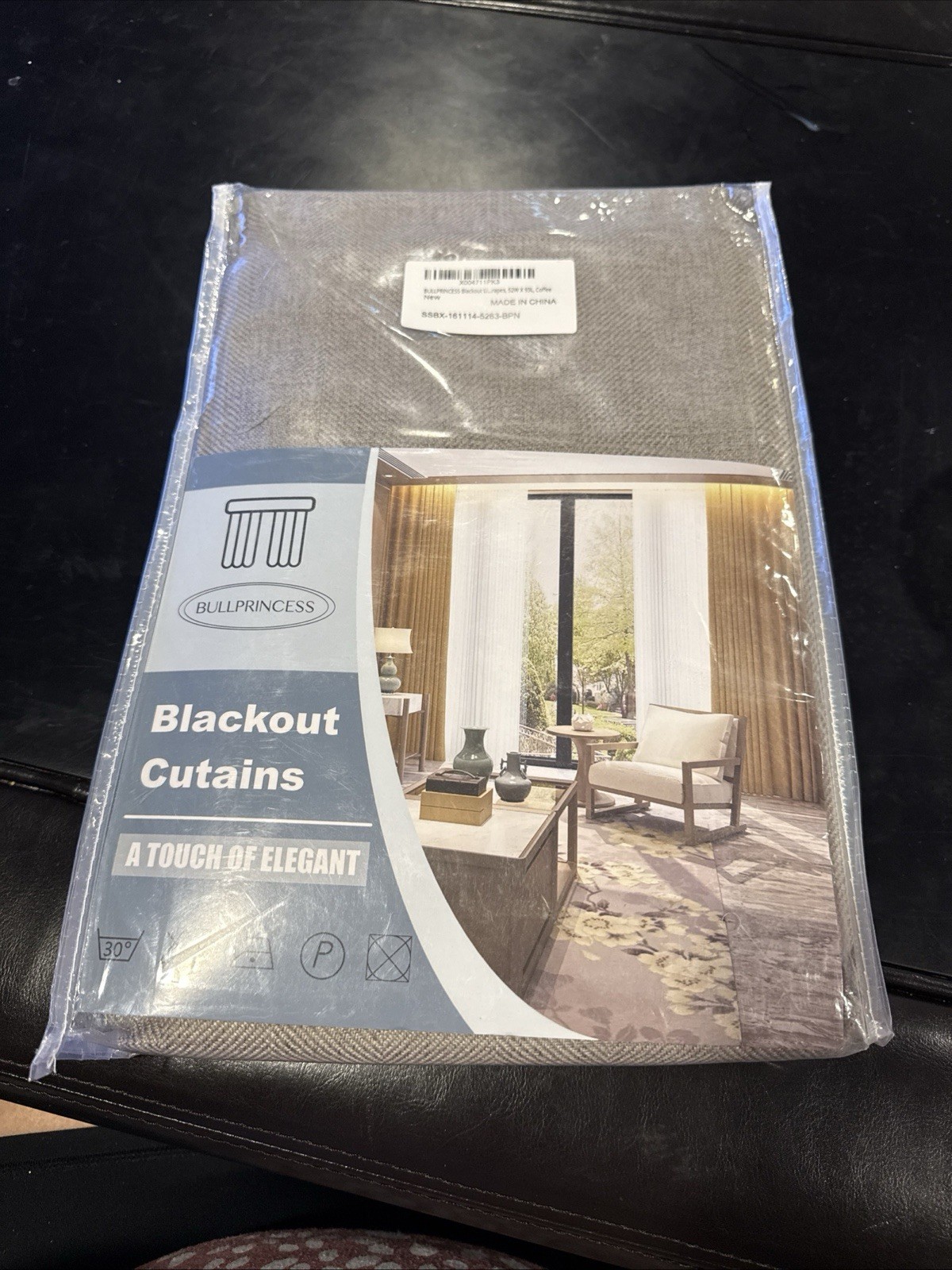 New Bull Princess Blackout Drapes /Curtains 52W X 93L, Coffee Color