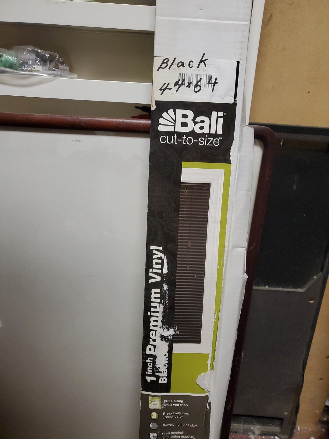 Bali Black Cordless 1 in. Blackout Vinyl Blinds