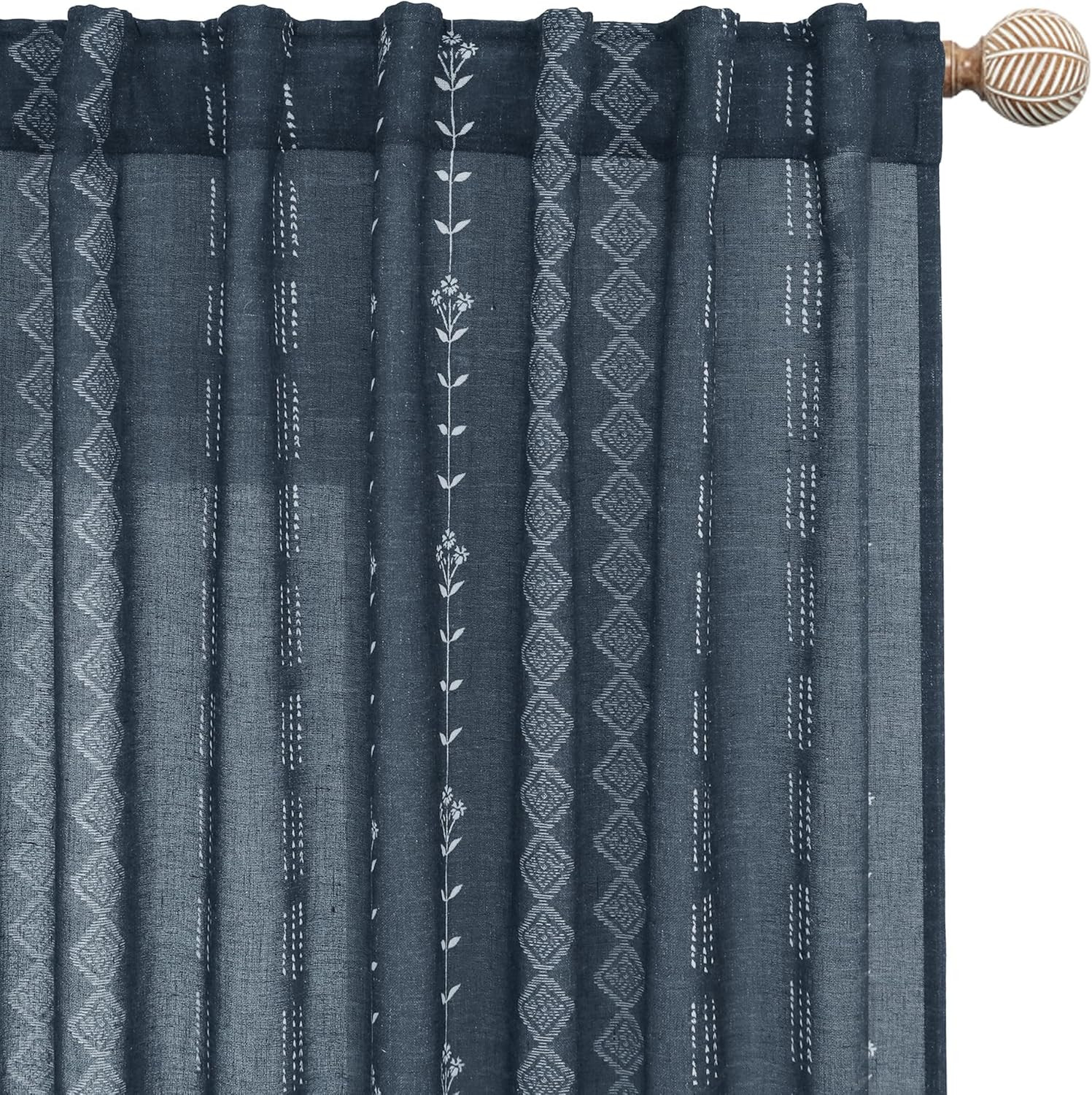 Stylish New Boho Back Tab Curtains for Chic Home Decor