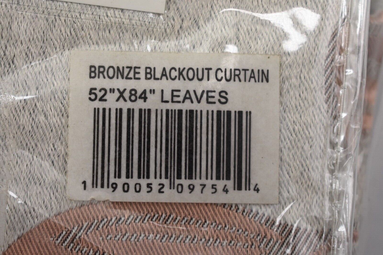 Superior Bronze Leaves Design Blackout Grommet Top 2-Panel Curtain 52″ x 84″