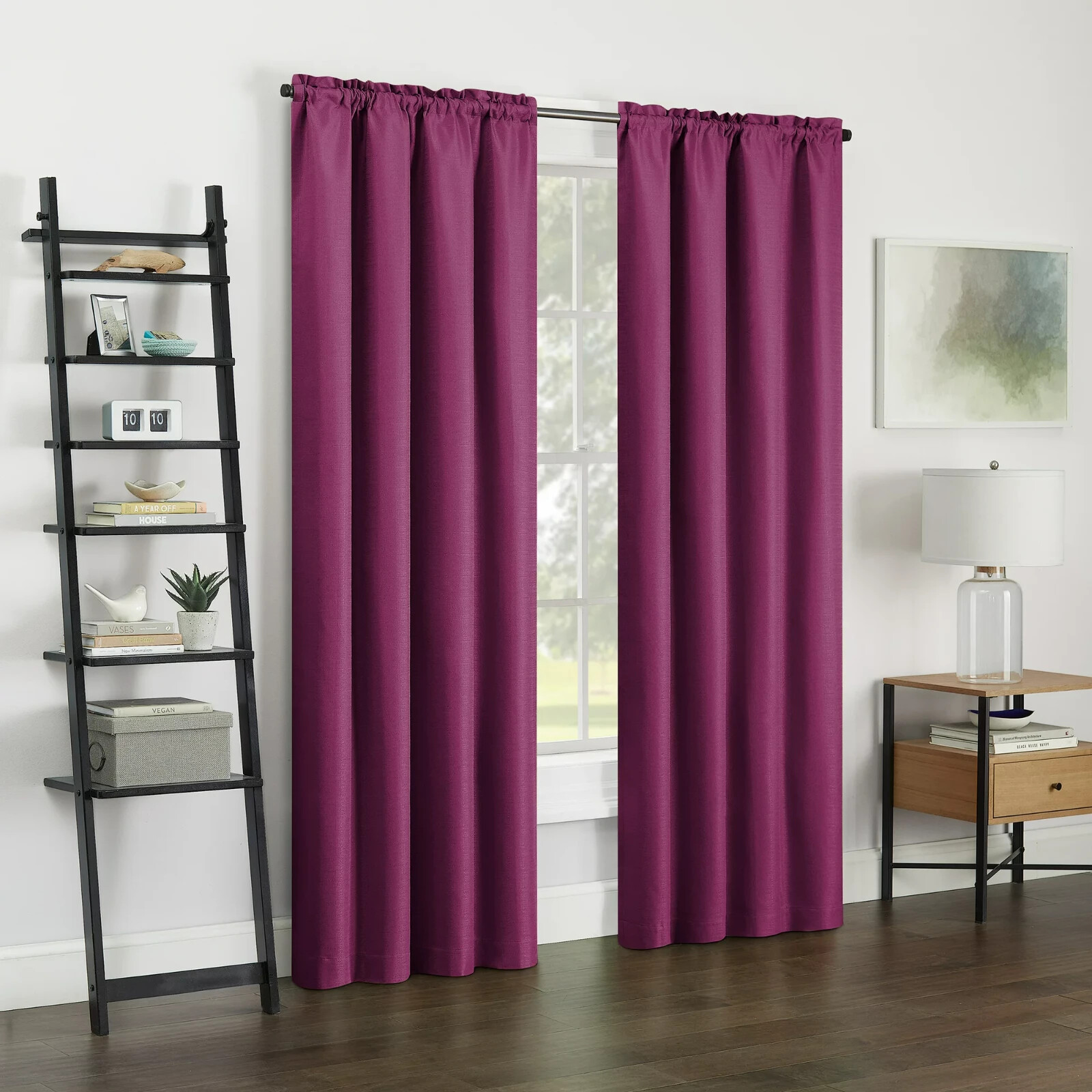 Eclipse Samara Solid Blackout Rod Pocket Single Curtain Panel Boysenberry 42×54