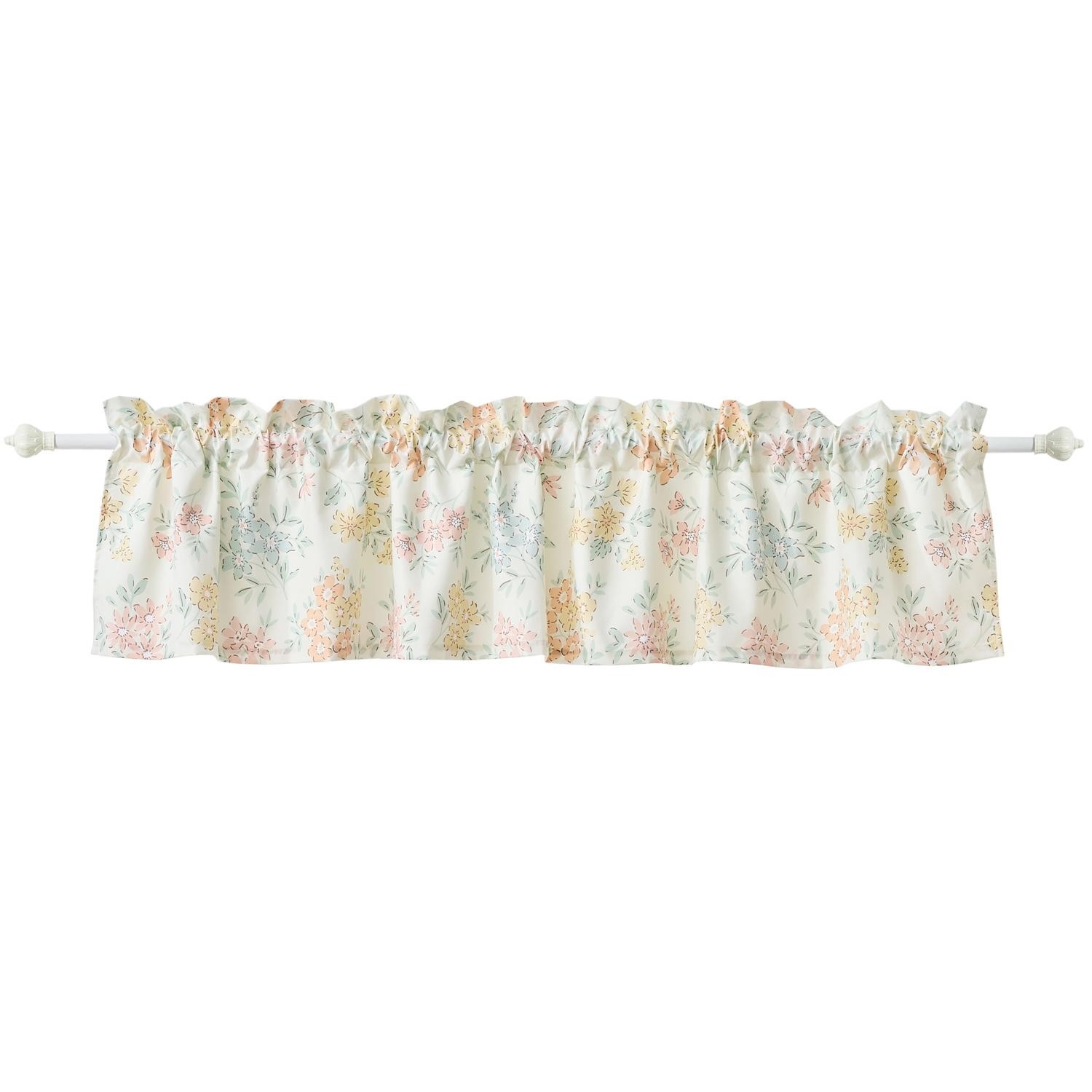Greenland Home Fashions Chloe 3″ Rod Pocket Window Valance 84″ x 16″ Pastel