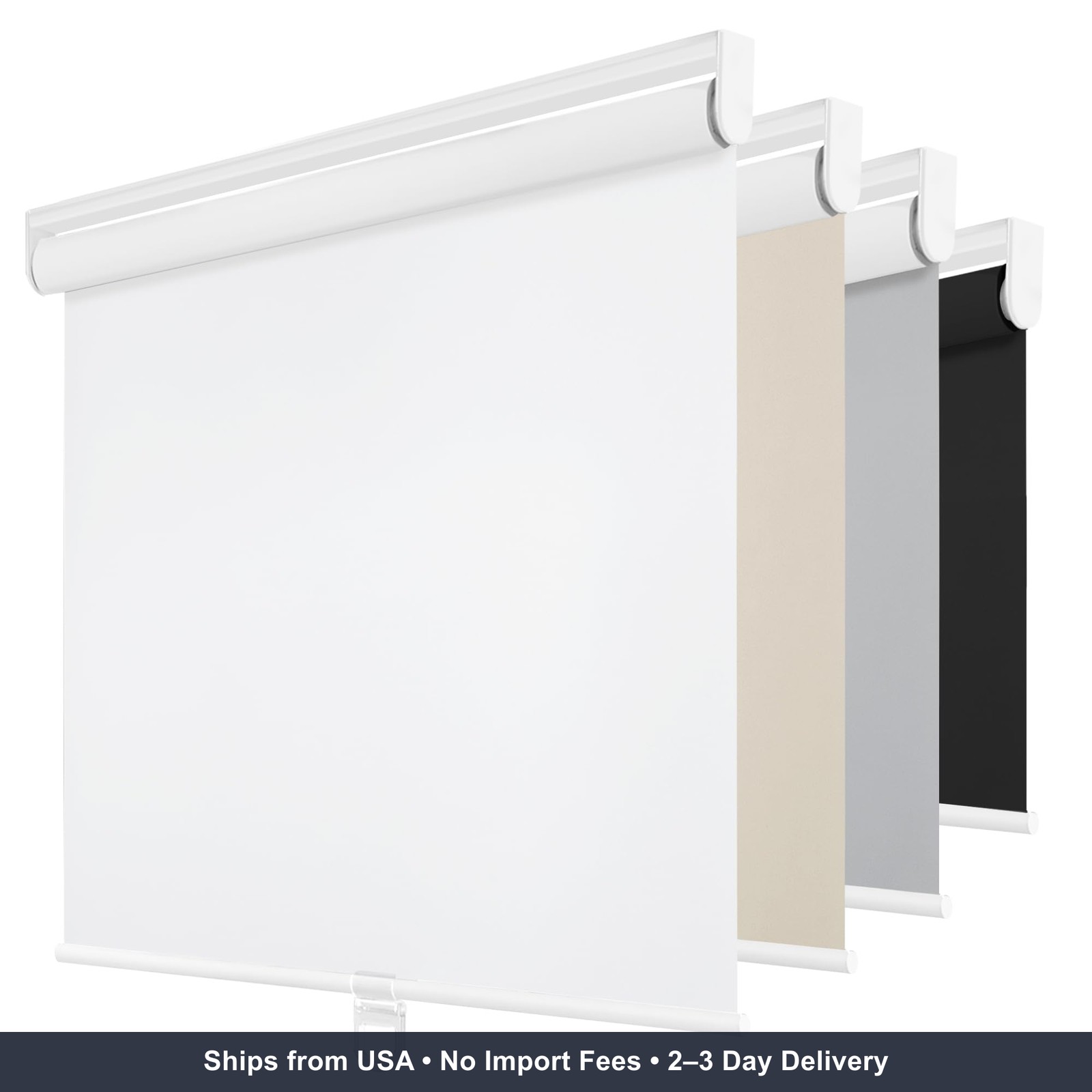 ChrisDowa Cordless Blackout Roller Shades for Windows, Thermal Insulated UV Prot