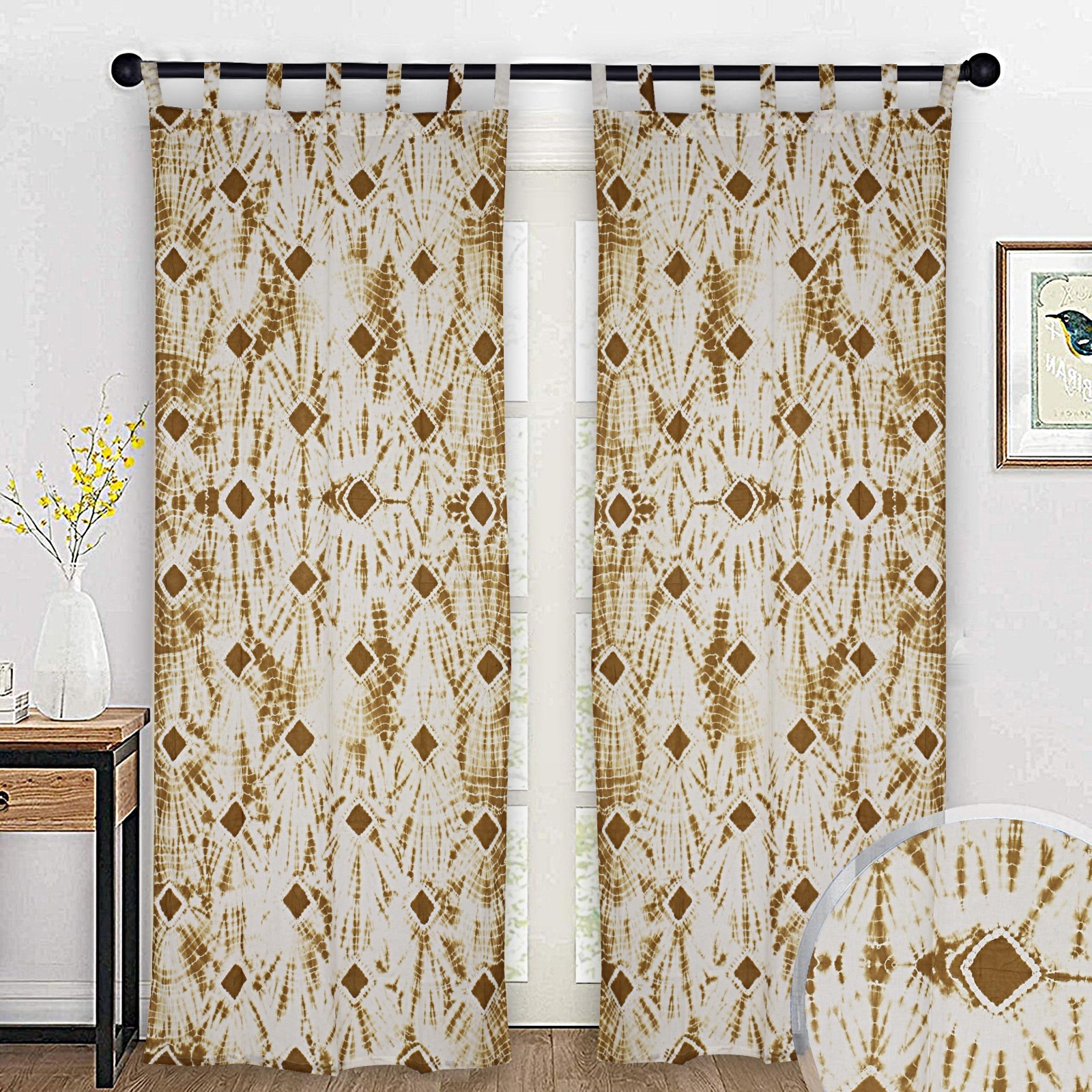 Ethnic Curtain For Bed Room Indian Window Wall Drapes Bohemian Balcony Curtain