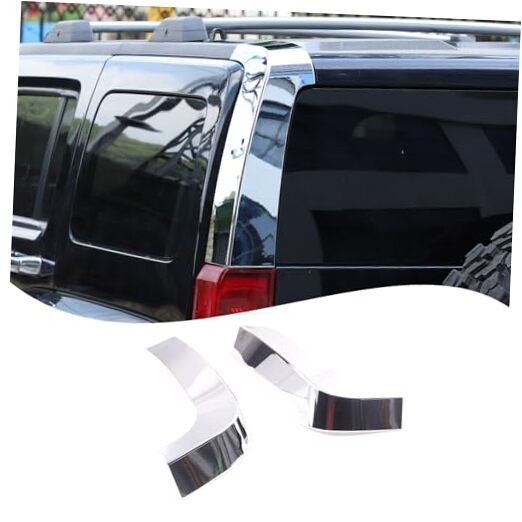 D Pillar Trim Cover Compatible with Hummer H3 2005-2009, ABS Rear Bright light
