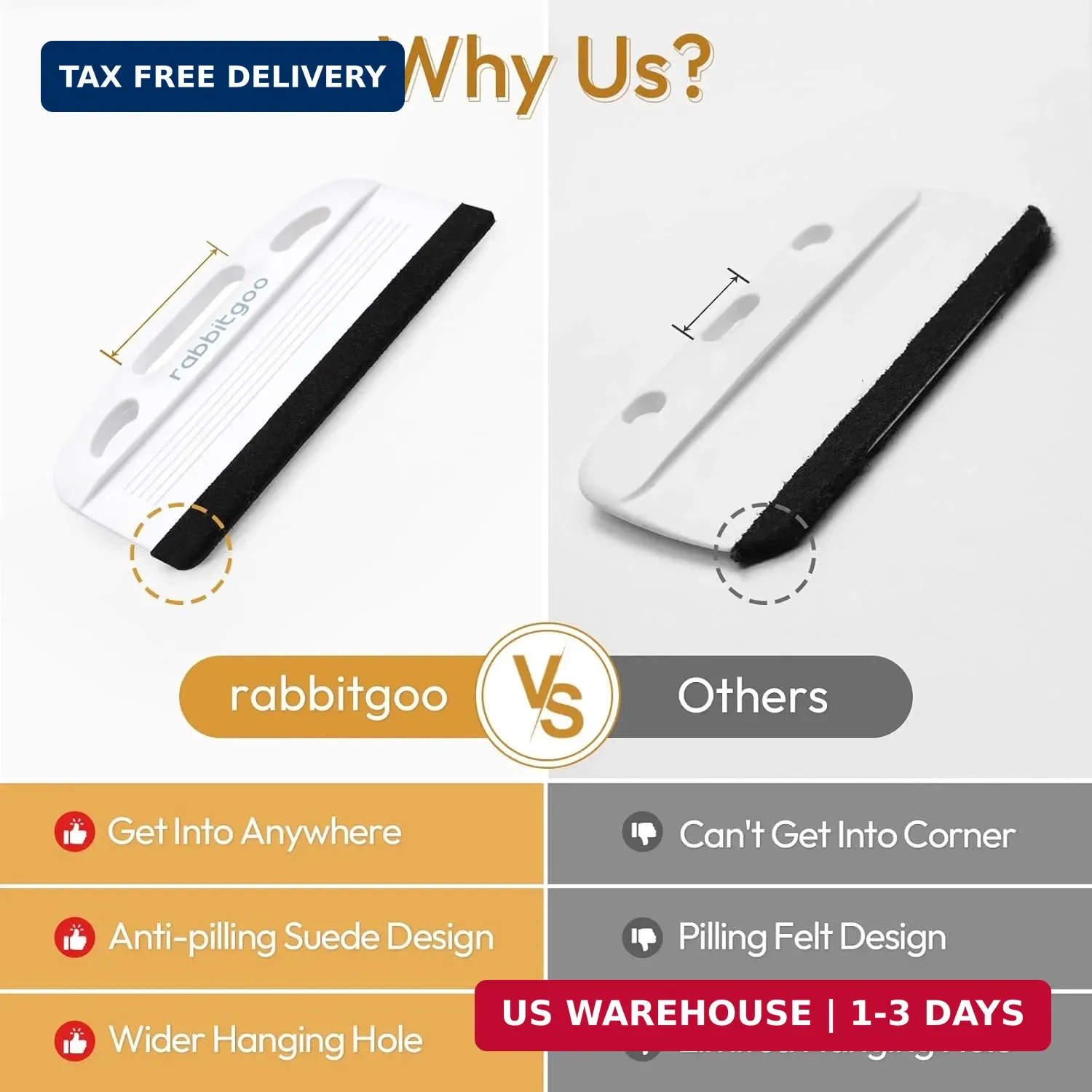 rabbitgoo 3 Pcs Window Film Installation Tools Set, Window Tint Kit, White | Sue