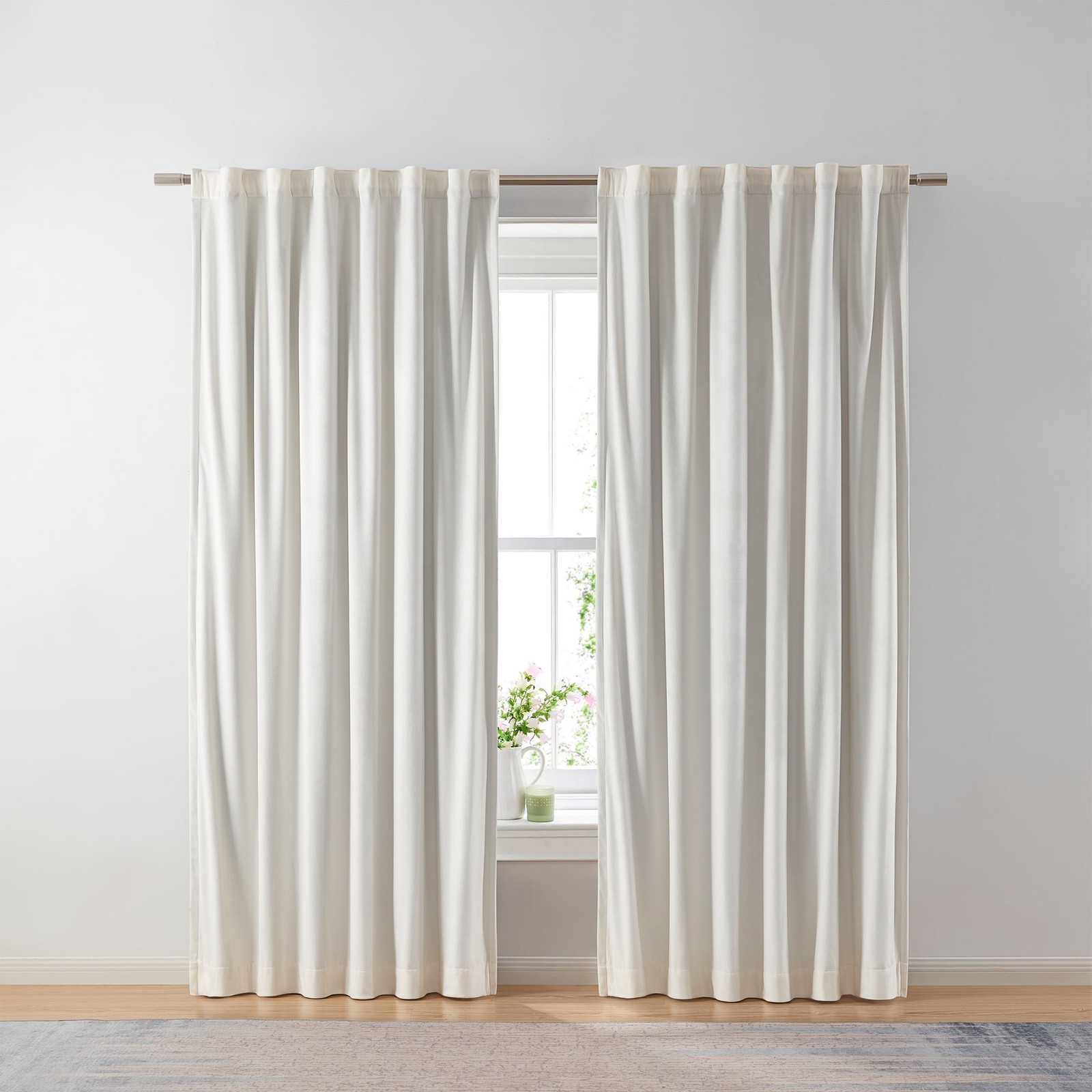 Dutch Velvet Solid 100% Blackout Single Curtain Panel Navy 52″ W x 84″ L