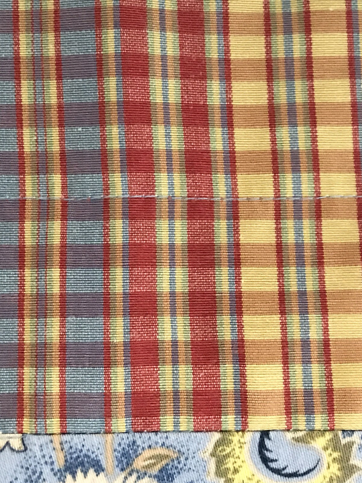 Window Valance Lined Long Quality Checked Mix 73” X 20.5” #b10
