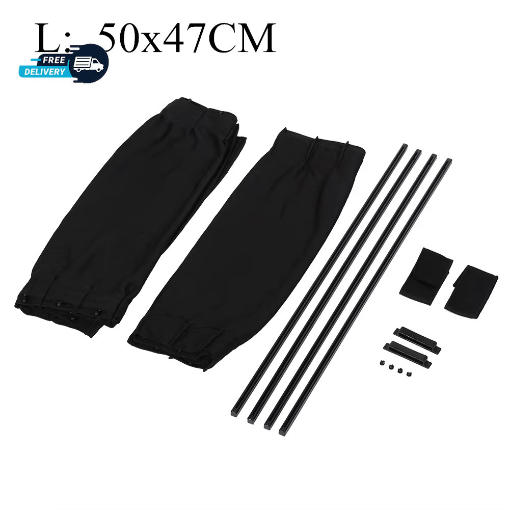 2pcs Universal Car Side Window Curtains – Foldable UV Protection Sunshade – NEW