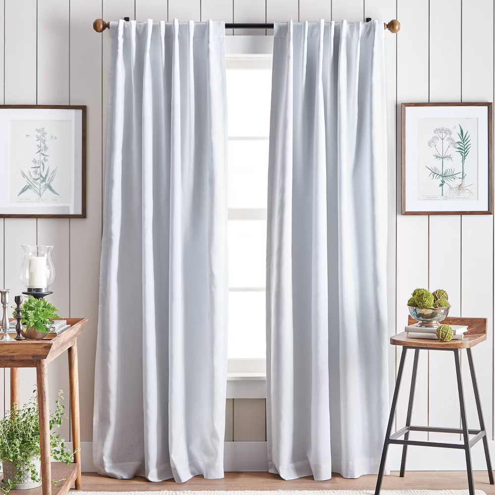 84″x50″ Martha Stewart 2pk 84″ Lido Linen Blackout Tab Lined White