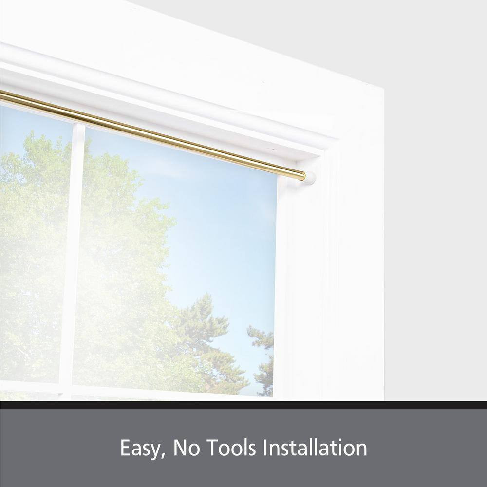 Fast Fit No Tools 28 In. – 48 In. Adjustable Spring Tension Curtain Rod, 7/16 In