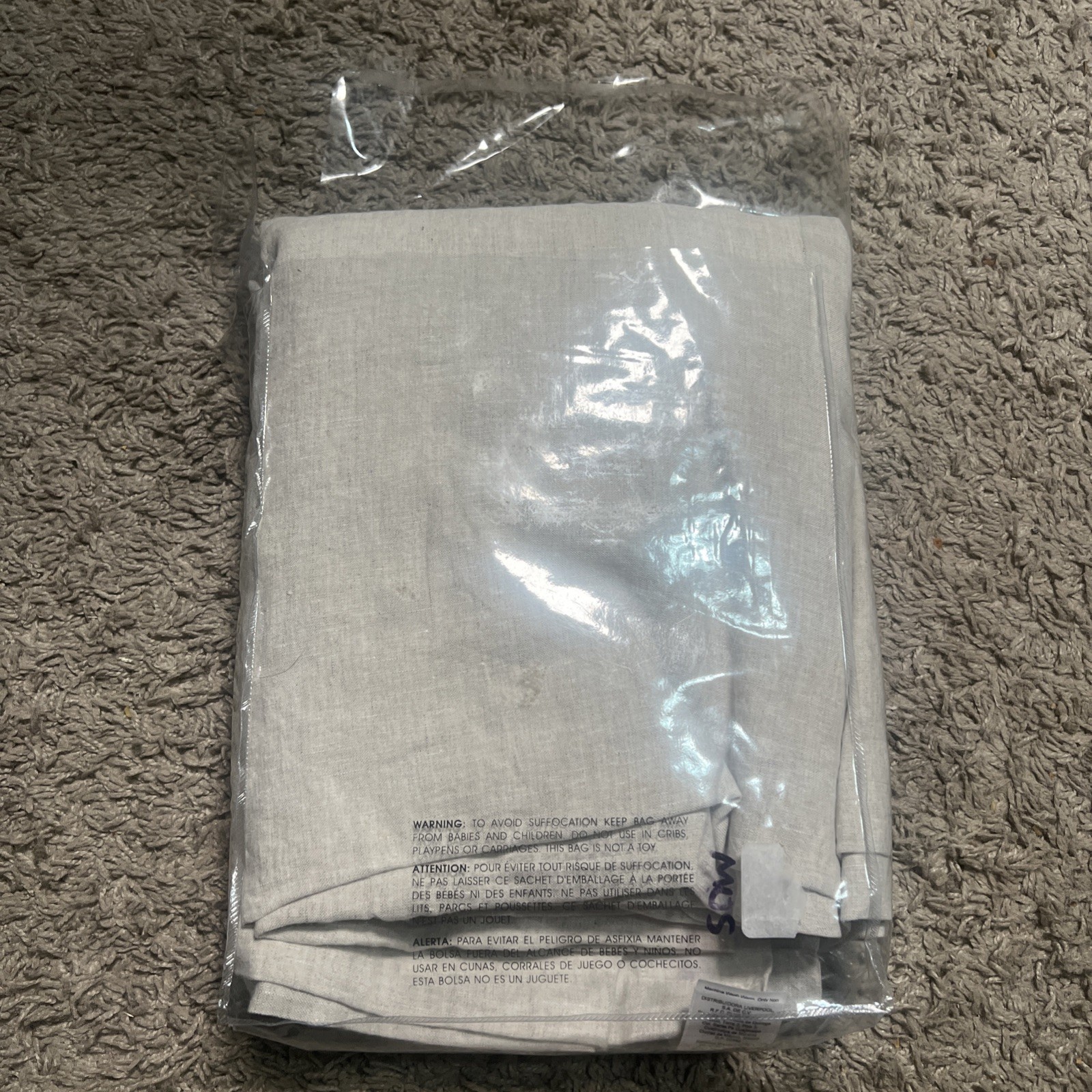 West Elm European Flax Linen Curtain 48×96” Natural Flax Open Box