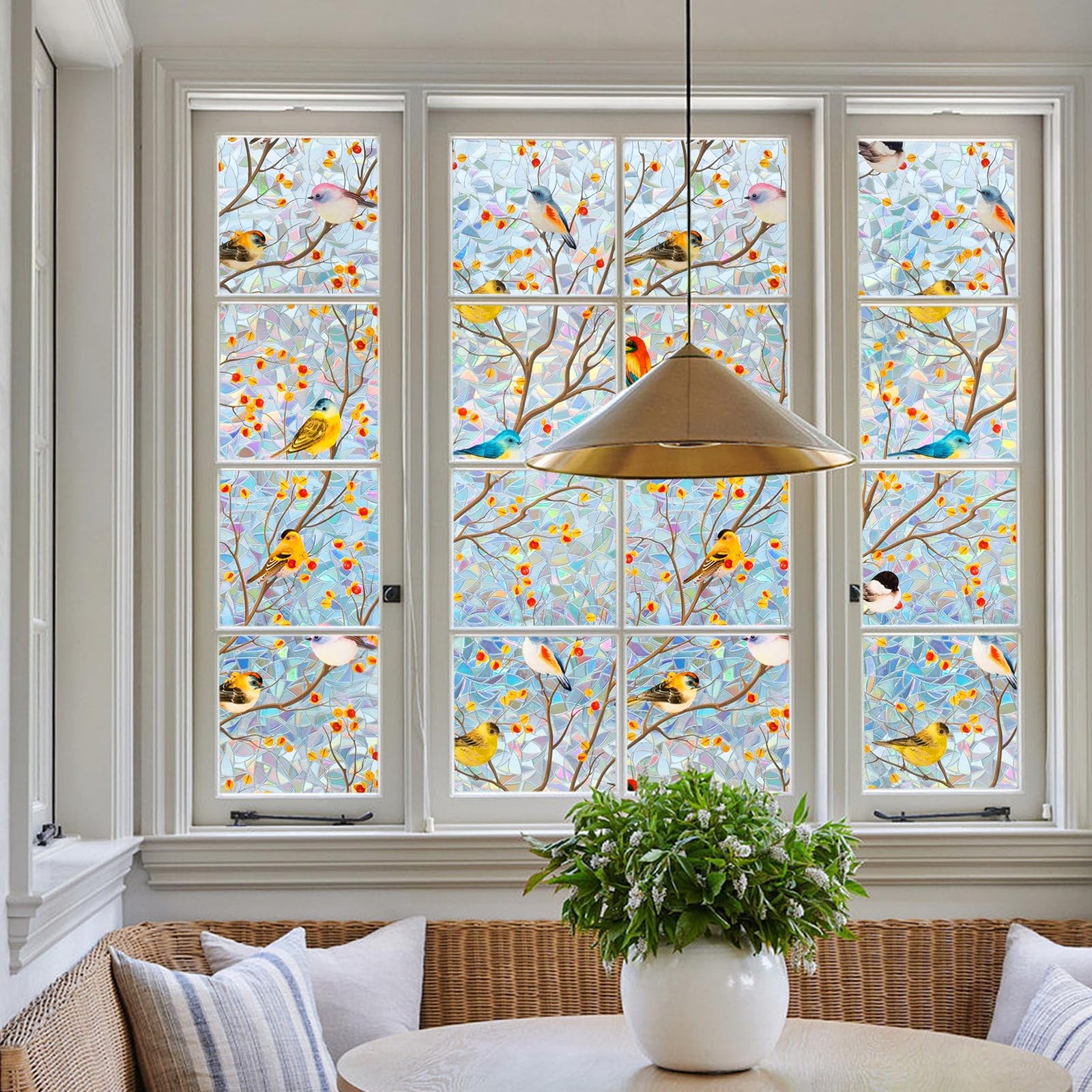 Rainbow Country Rustic Window Privacy Film 17.7 x 78.7 Inch