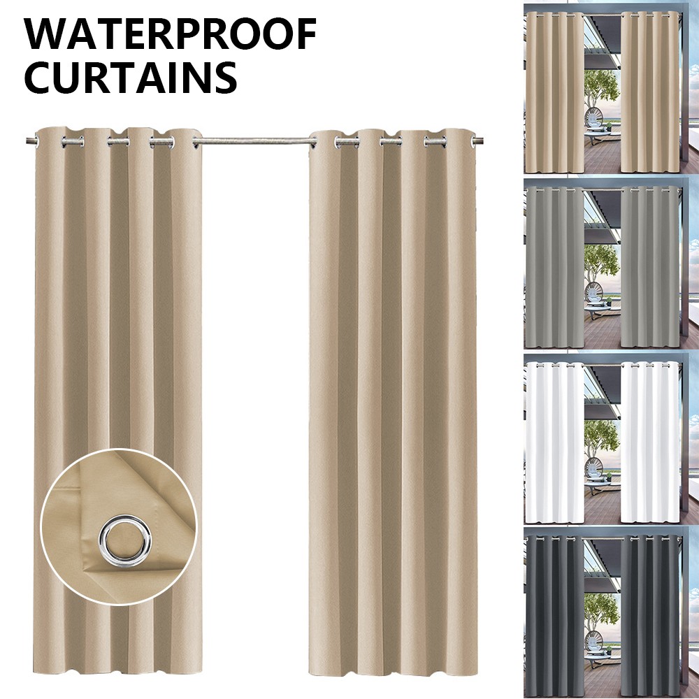 100″x96″ Extra Wide Waterproof Outdoor Curtains Patio Blackout Privacy Drapes