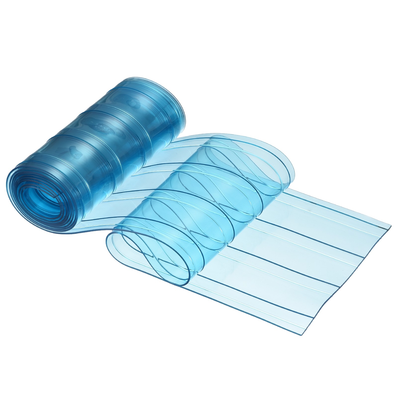 98″(8.2ft) Length x 7.3″(0.6Ft) Width PVC Strip Door Curtain Blue