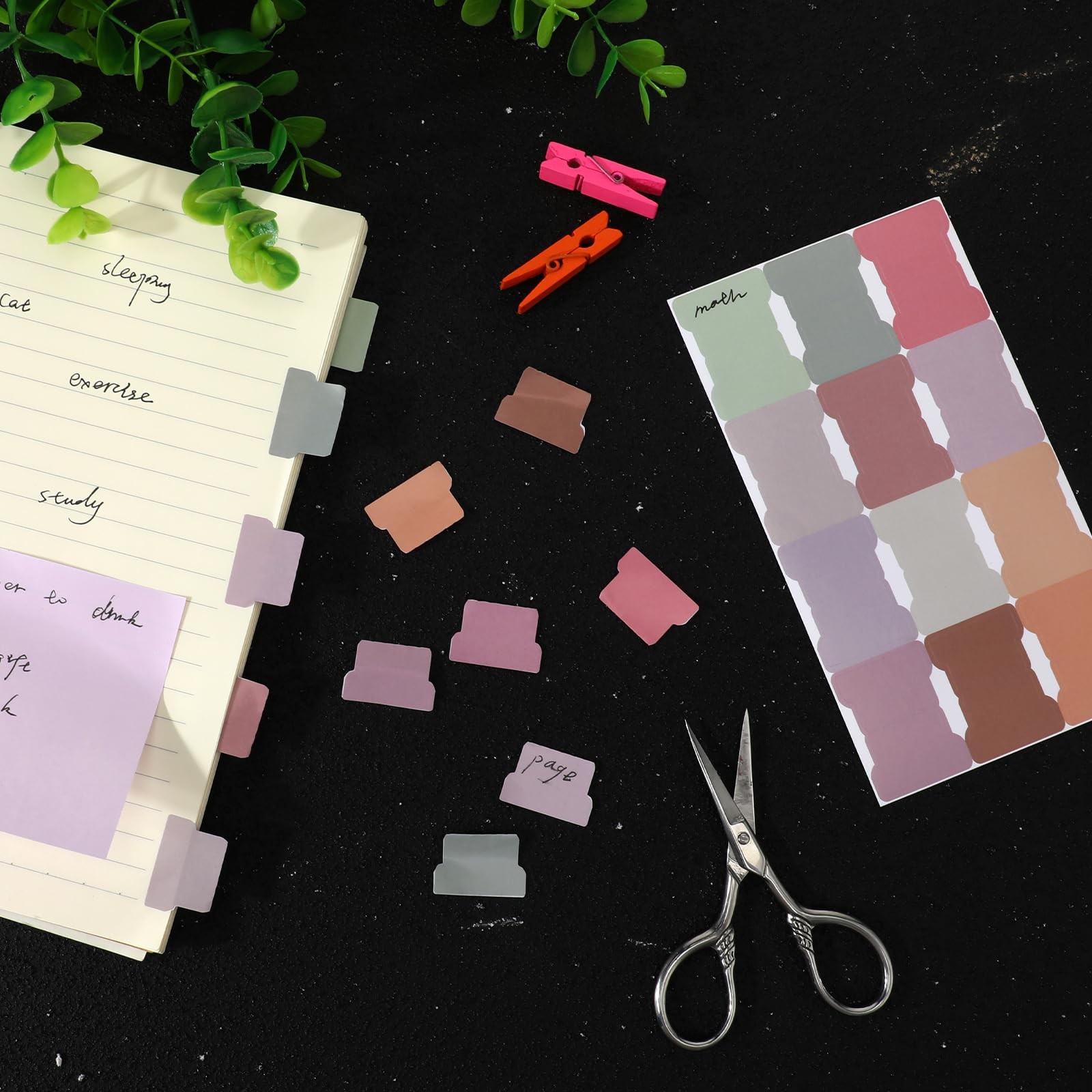 JJUNW 240Pcs Sticky Index Tabs, Sticker 0.98 Inches By 0.69 Inches, Bohemian
