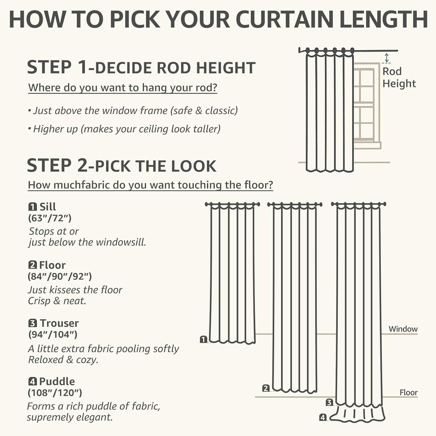 Linen Textured Blackout Curtains Bedroom Single Panel Thermal Grommet 84″ L