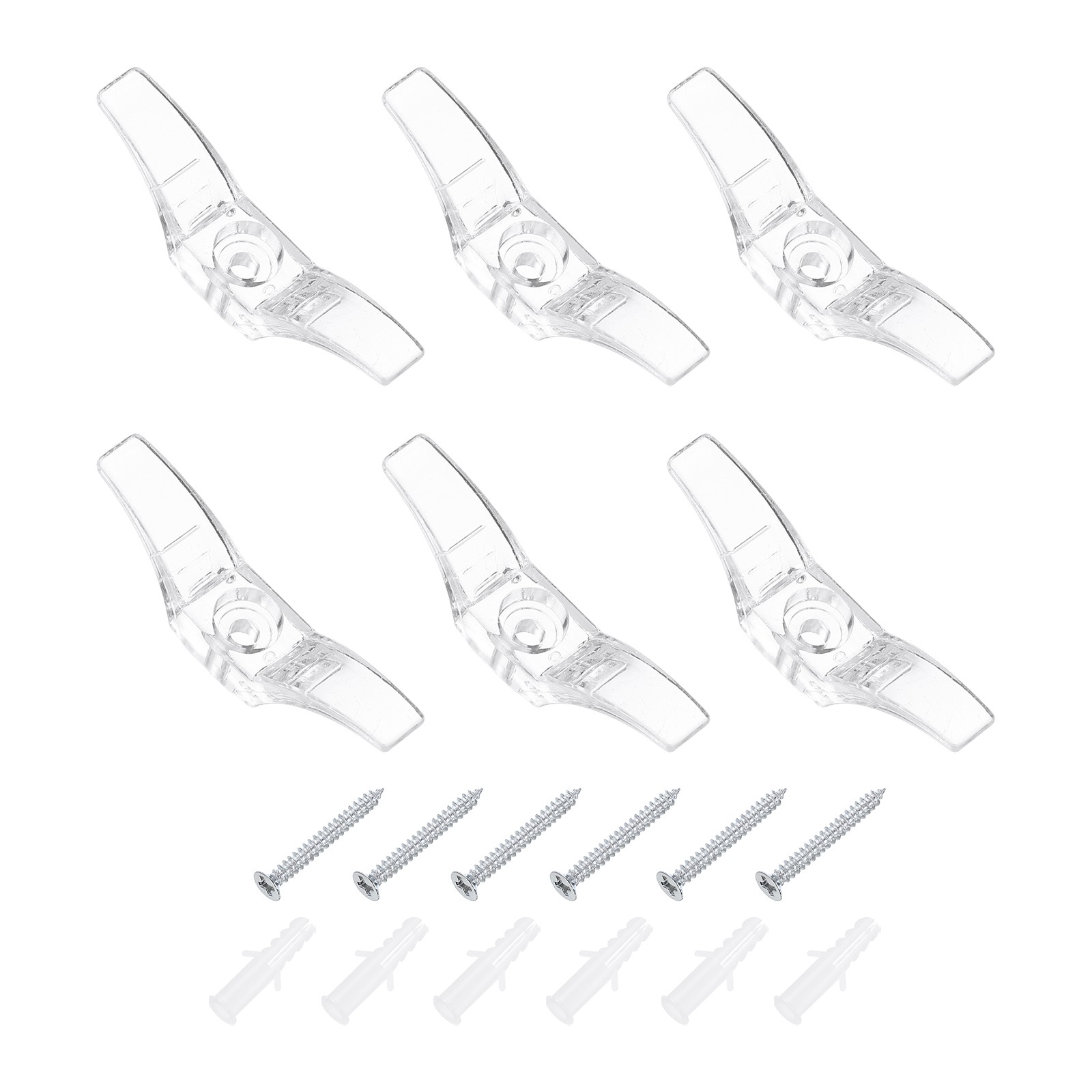 6Pcs 55x11mm Blind Cord Cleats, Blind String Safety Rope Plastic Holder, Clear