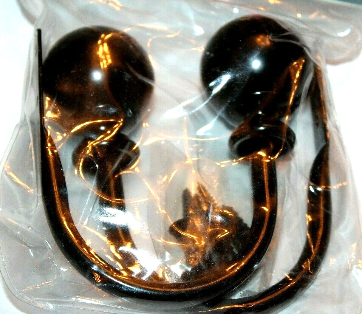 Essential Home Ball Holdback Holdbacks Gloss Black Set of 2
