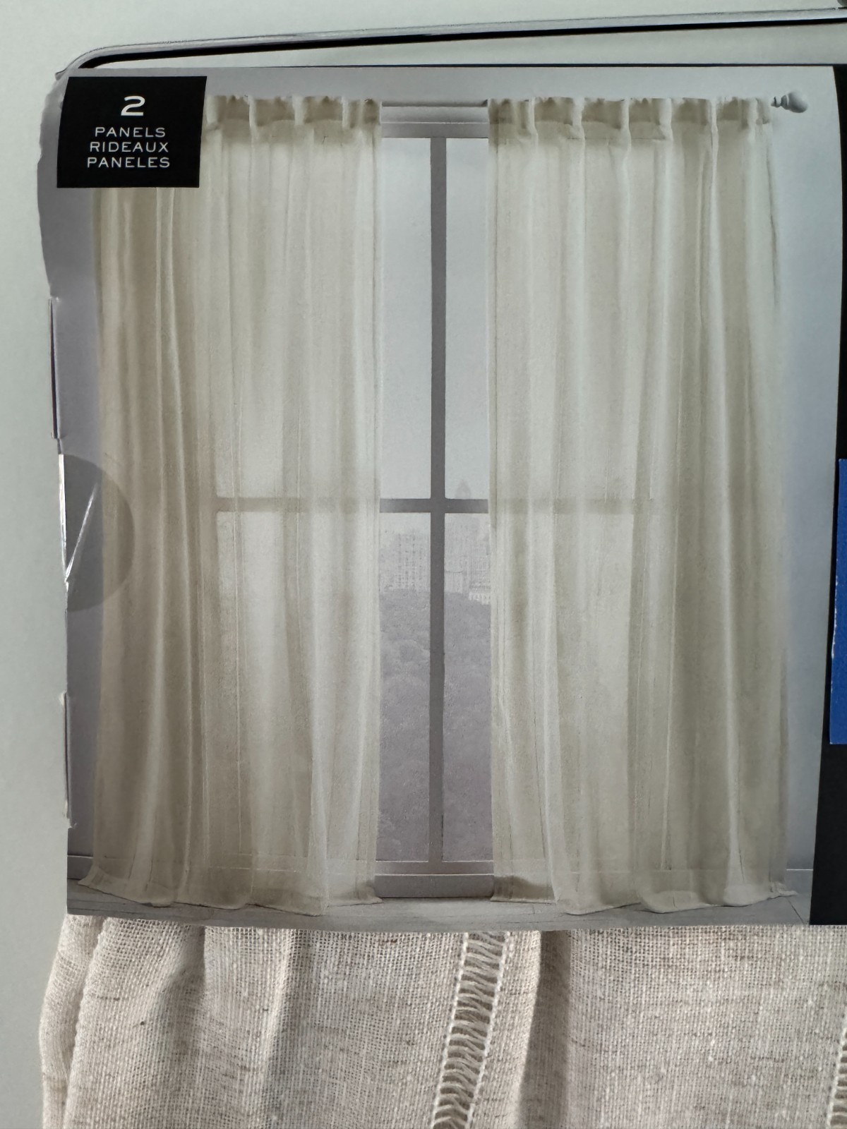 New Ralph Lauren Window Curtains 2 Panels Beige 54 x 108 Linen Hamilton Back Tab