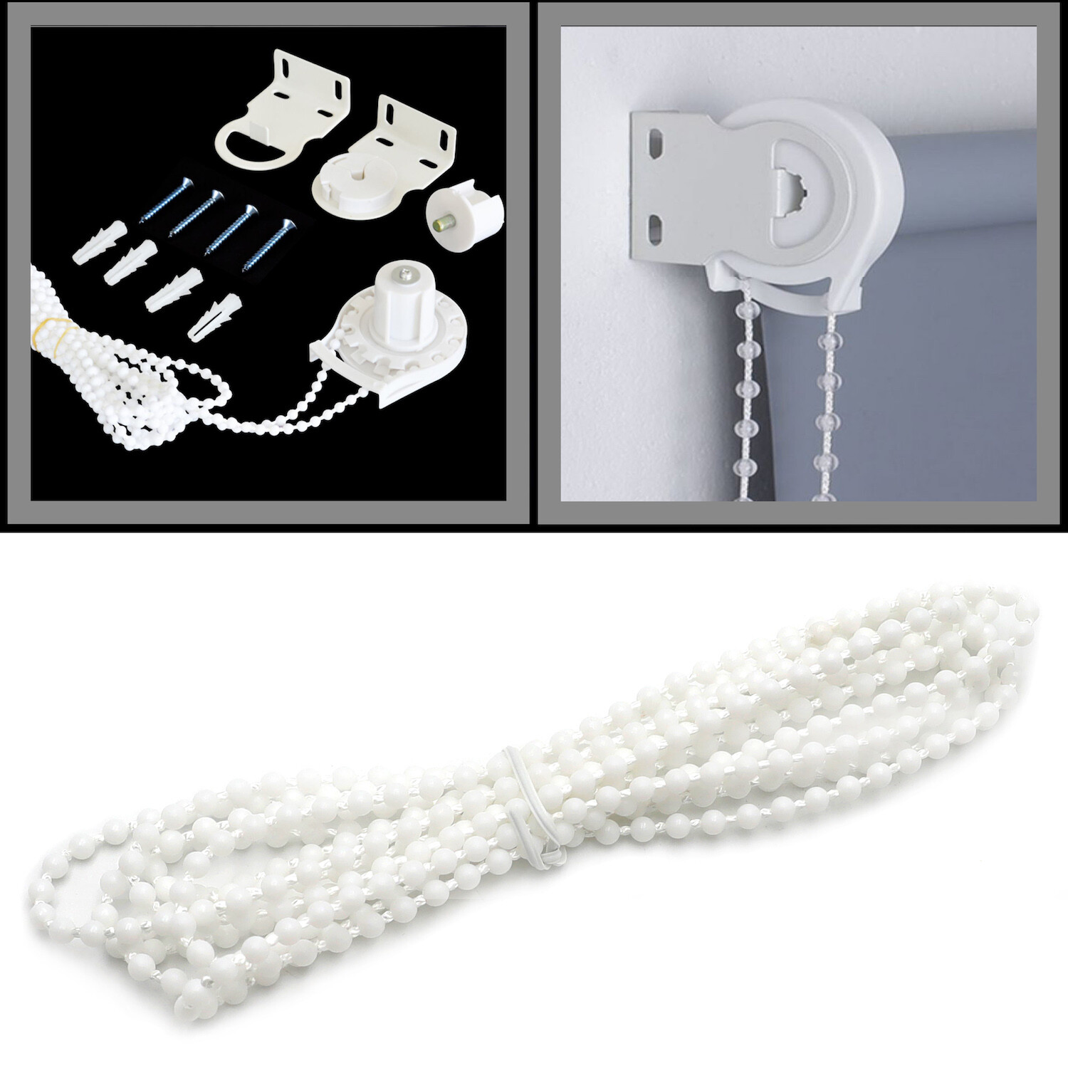 3m/10Feet Loop 1.5m Side Pulley Chain Beadchain For Roller Blind Shade (Chain on