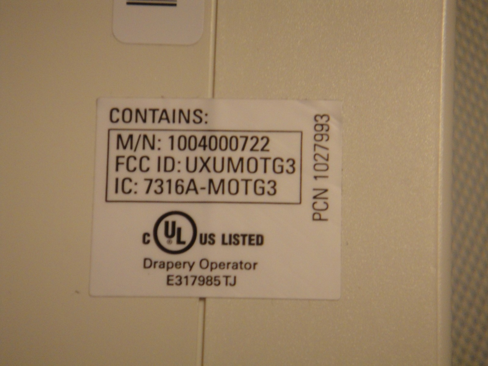 HUNTER DOUGLAS Luminette PowerView Replacement Gen 3 SHADE MOTOR 18 v
