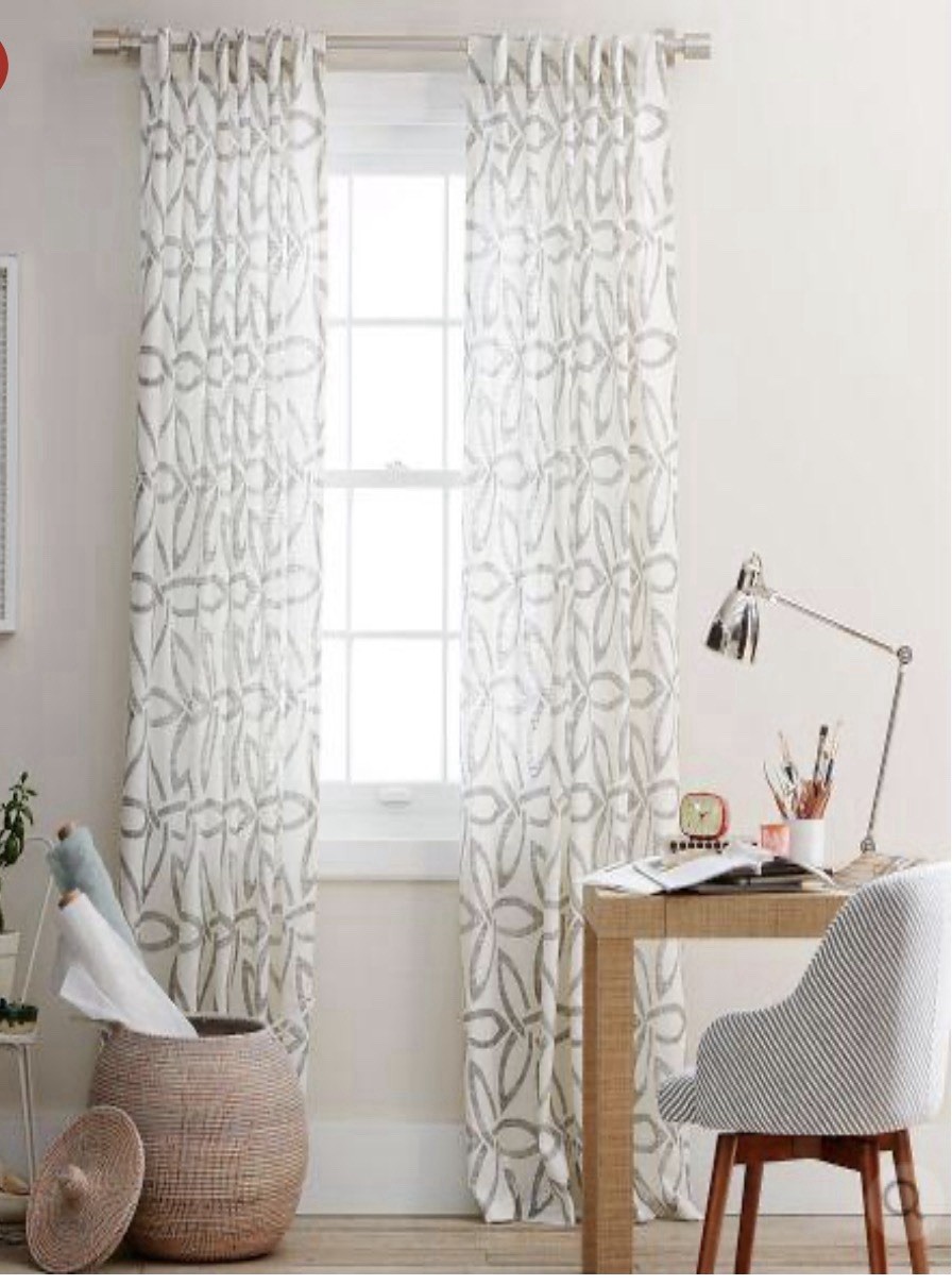 West Elm Linen & Cotton Light Filtering Curtains Panels- 48×84” – Set of 2