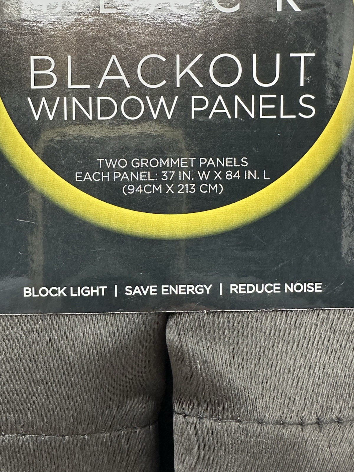 Eclipse Black Blackout Curtain Panels 84 In Grommet 2 Window Panels New