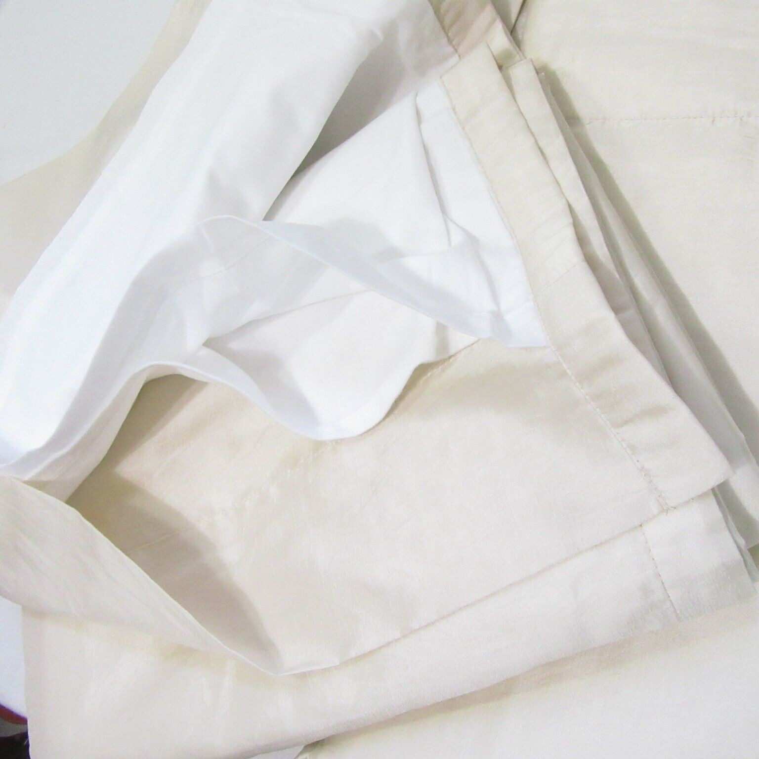 American Living Estate Solid Ivory Interlined 2pc 108×84 Drapery Panel Set(s)