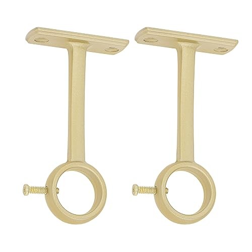 Ceiling-Mount Curtain Rod Brackets, Heavy Duty Ceiling and Wall Gold (Set of 2)