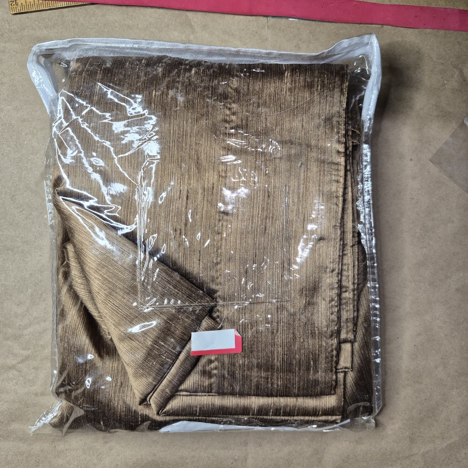 JCPenney Home Brand Supreme Sheer Vintage Gold Balloon Shade 56″ x 63″