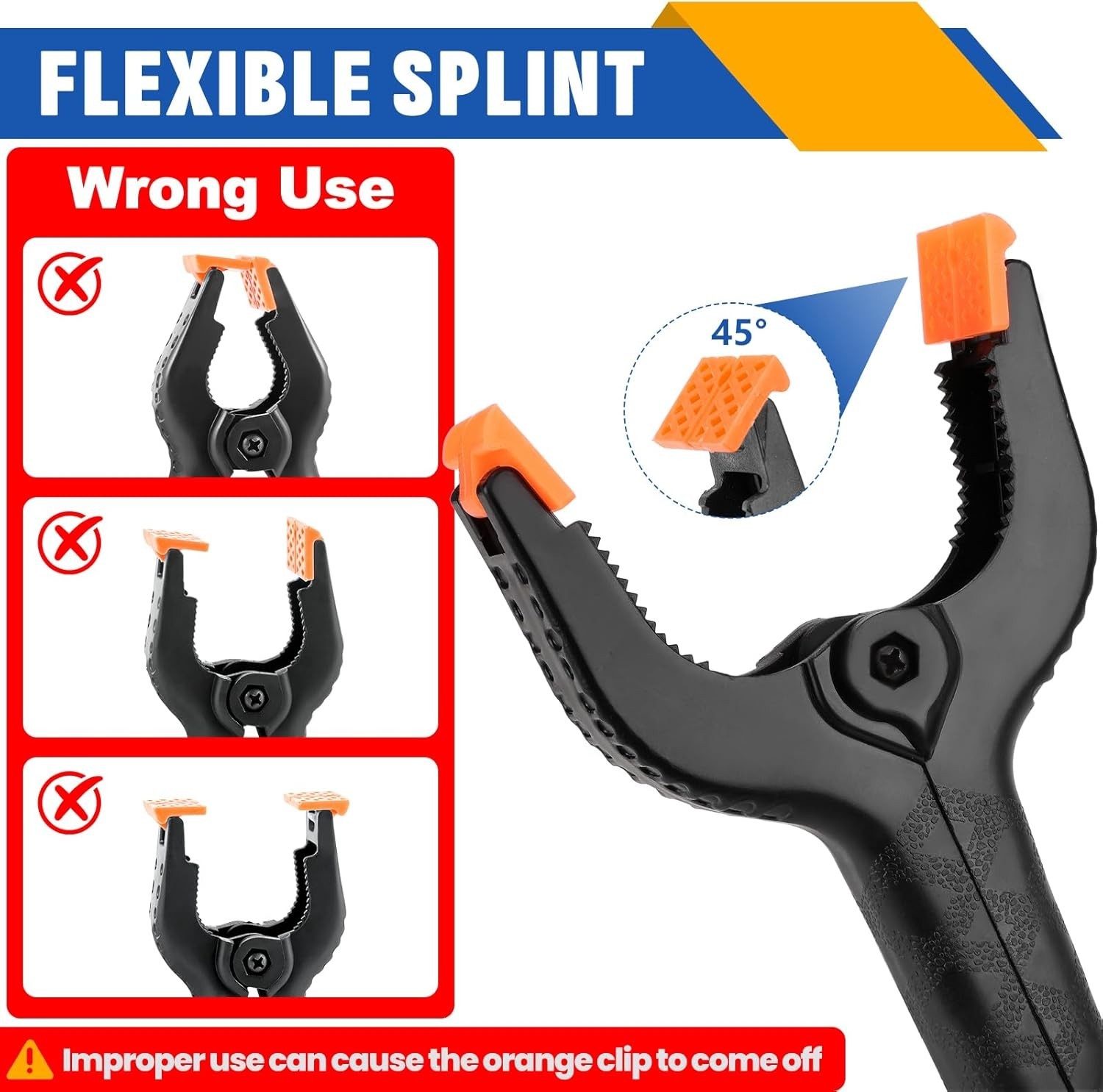 10 Pack 6 inch Plastic Spring Clamps, Black Heavy Duty Clips, Backdrop Clips,…