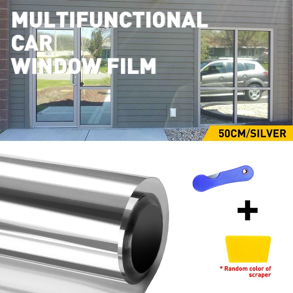 50% VLT Uncut Roll Window Tint Film 20″ x10’ft Feet Car Home Office Glass Silver