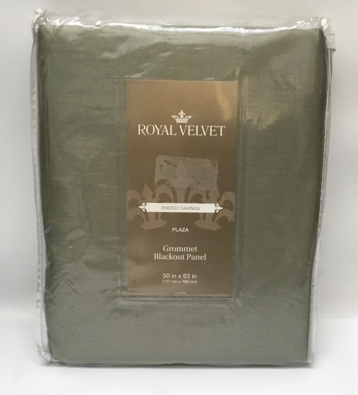 Royal Velvet Plaza Decorative Grommet Blackout Curtain Panel Sage 50” x 63”