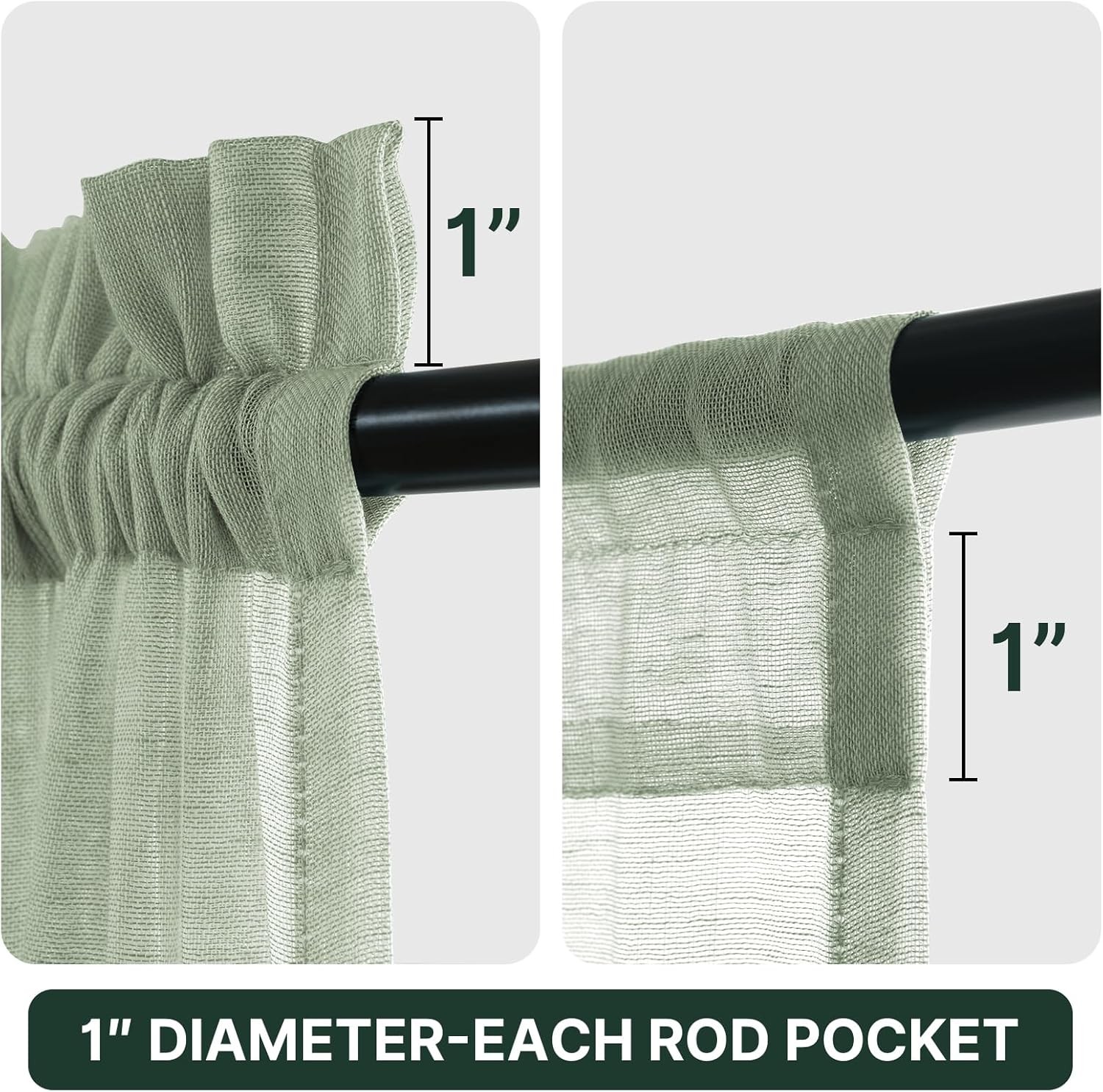 Sidelight Curtains for Front Door, Privacy Semi Sheer Curtains for French Doors