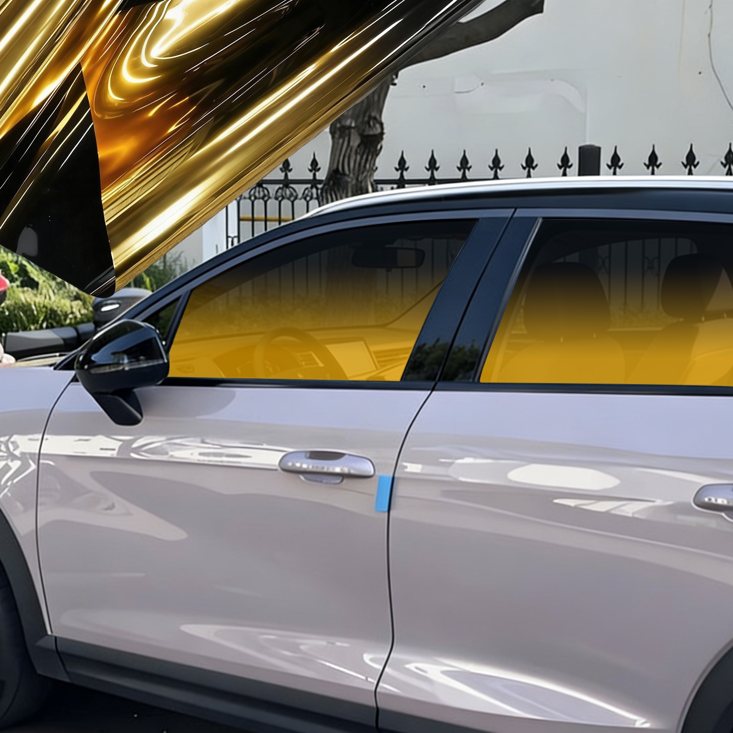 Car Window Tint Film 2-Color Gradients Film Windshield Sun Shade Heat & UV Block