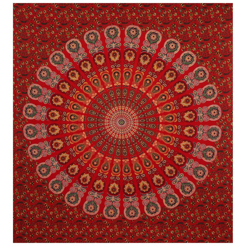Indian Curtains Hippie Mandala Tapestry Wall Hanging Bohemian Valances Decor Art