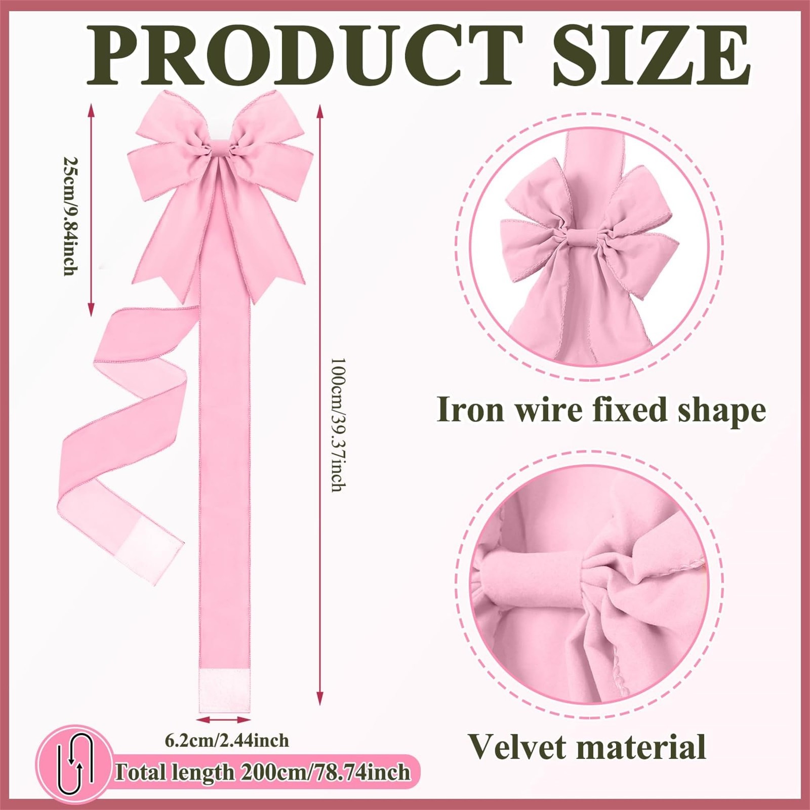 6Pcs/8Pcs Christmas Housewarming Kitchen Gifts Cabinet Ribbons Bows Home Déco…