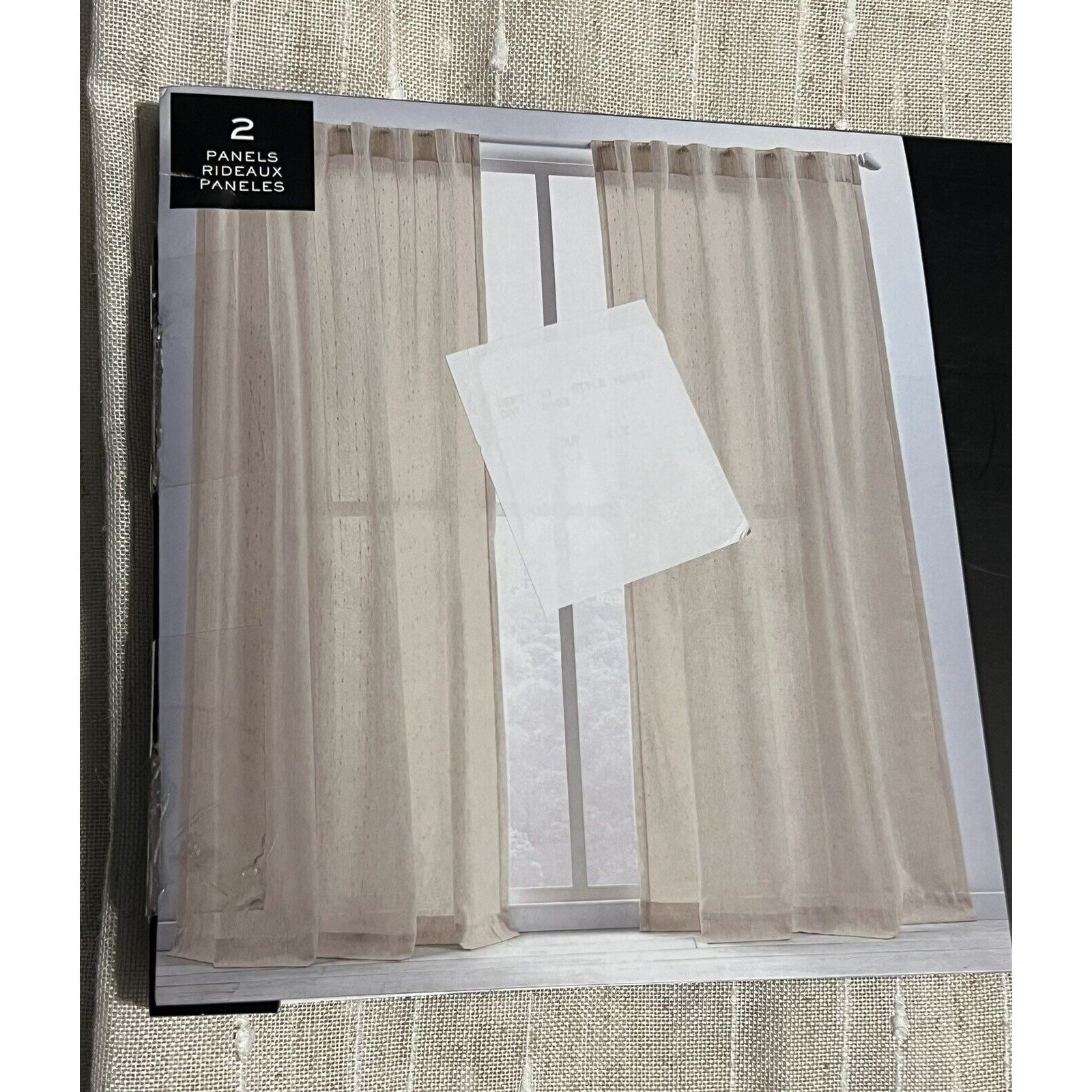 2 Ralph Lauren Marley Window Panels Curtains 54 x 84” Natural Beige **READ