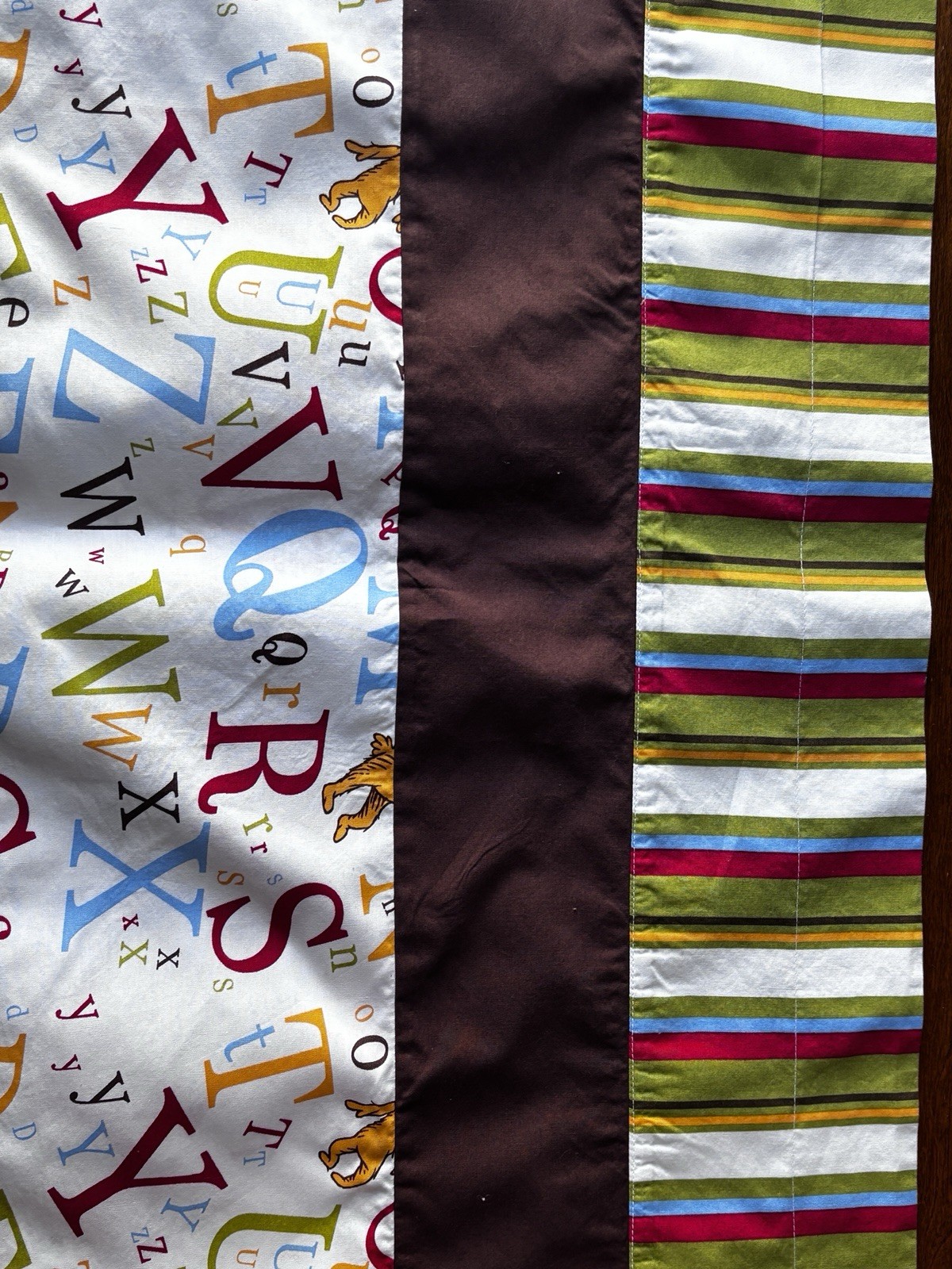 Trend Labs Window Valance Curtain ABCs Stripes 16 L x 70 W 100% Cotton 2 kids