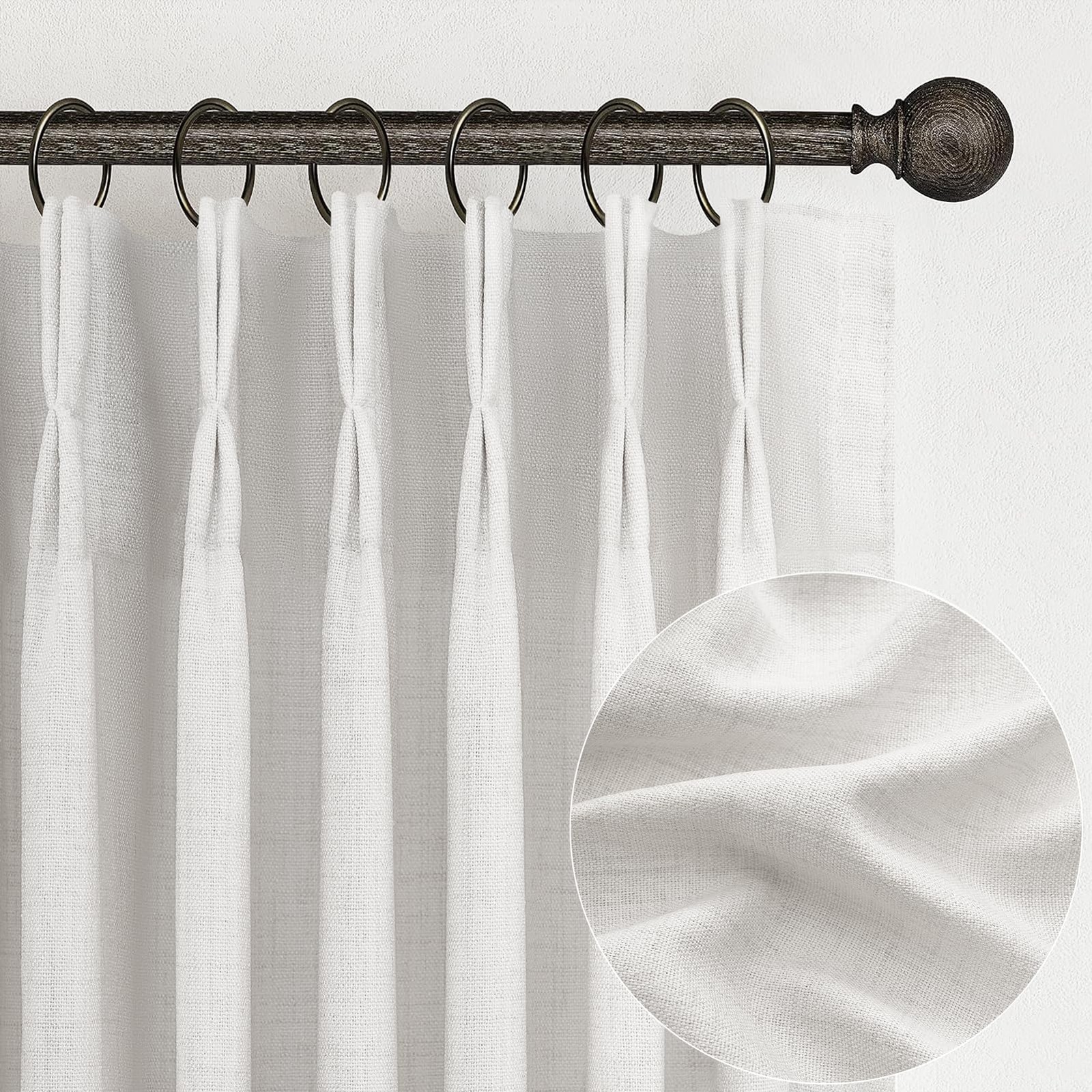 Custom Beige White Lush Decor Viral 95 Inch Curtains 2 Panel Set for Sliding