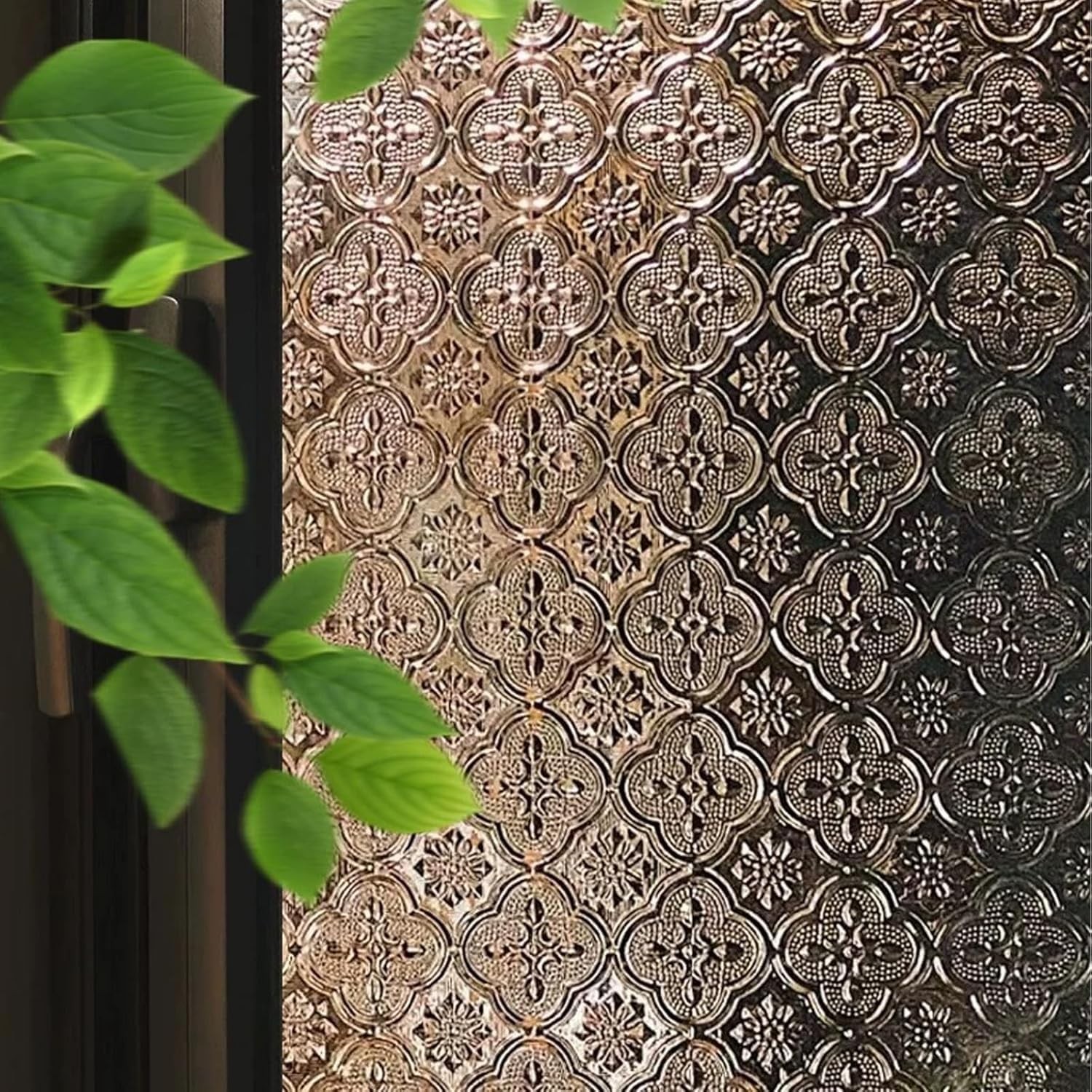 Window Privacy Film, Stained Glass Window Film UV Sun Blocking, Non Adhesive …