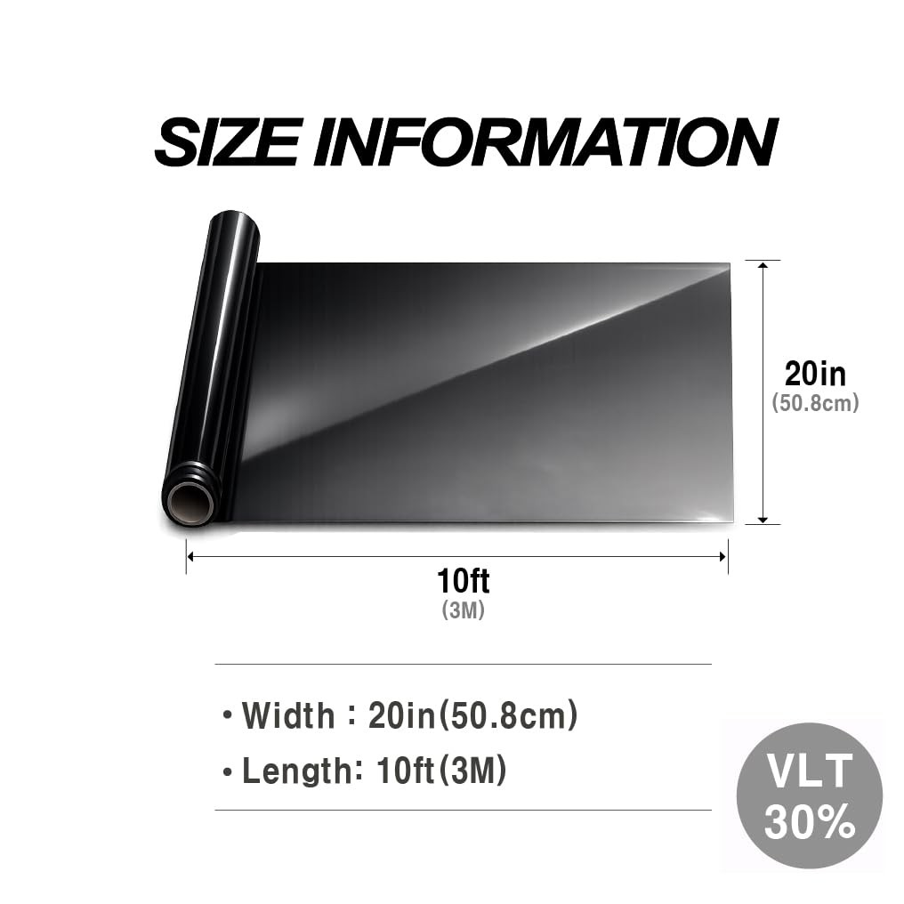 Automotive Window Tint Film Ceramic 5% 15% 30% VLT 30% VLT 20in X 10ft