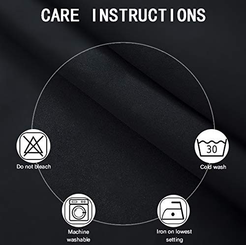 Blackout Curtains 52 x 84 inches Long Black Curtains Set of 2 Panels