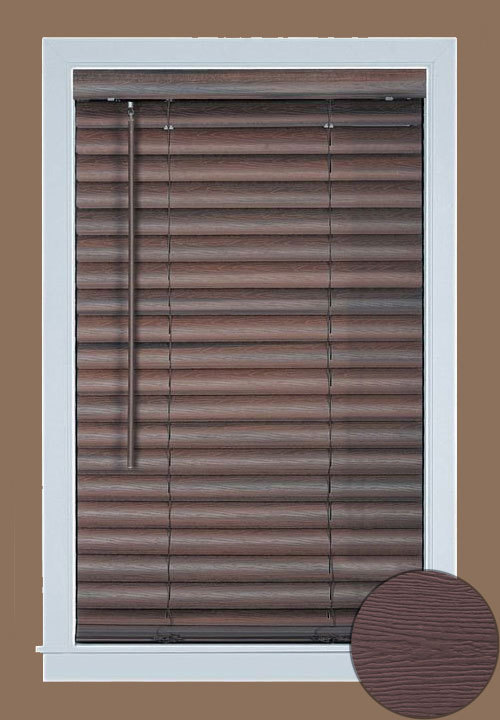 Achim Home Furnishing Cordless GII Luna 2″ Slat Mahogany Venetian Window Blinds